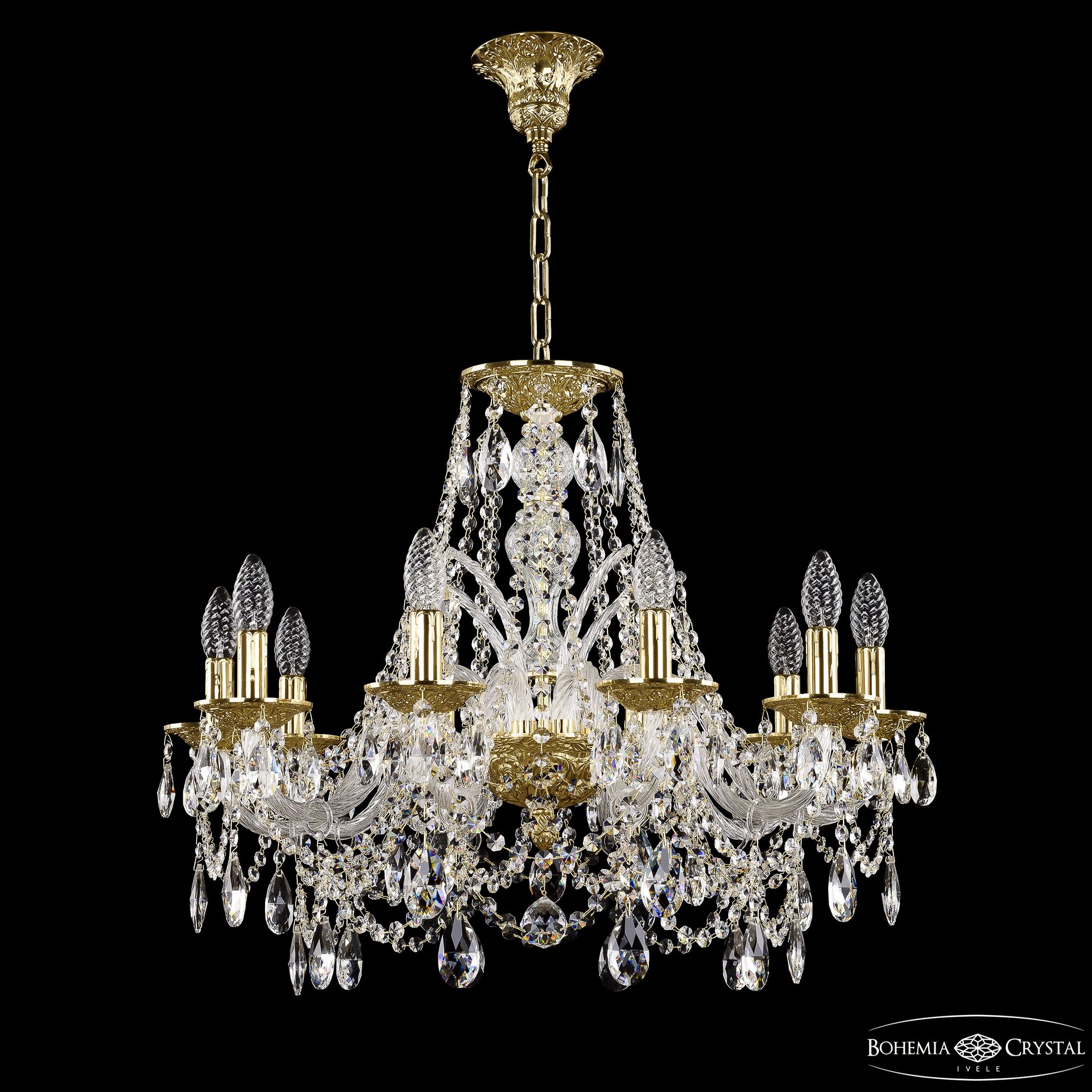 Подвесная хрустальная люстра 1611 Bohemia 16211/10/240 G