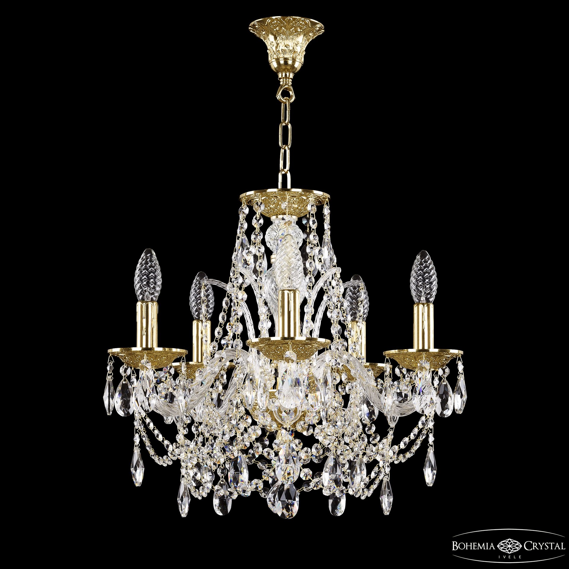 Подвесная хрустальная люстра 1611 Bohemia 16211/5/141 G