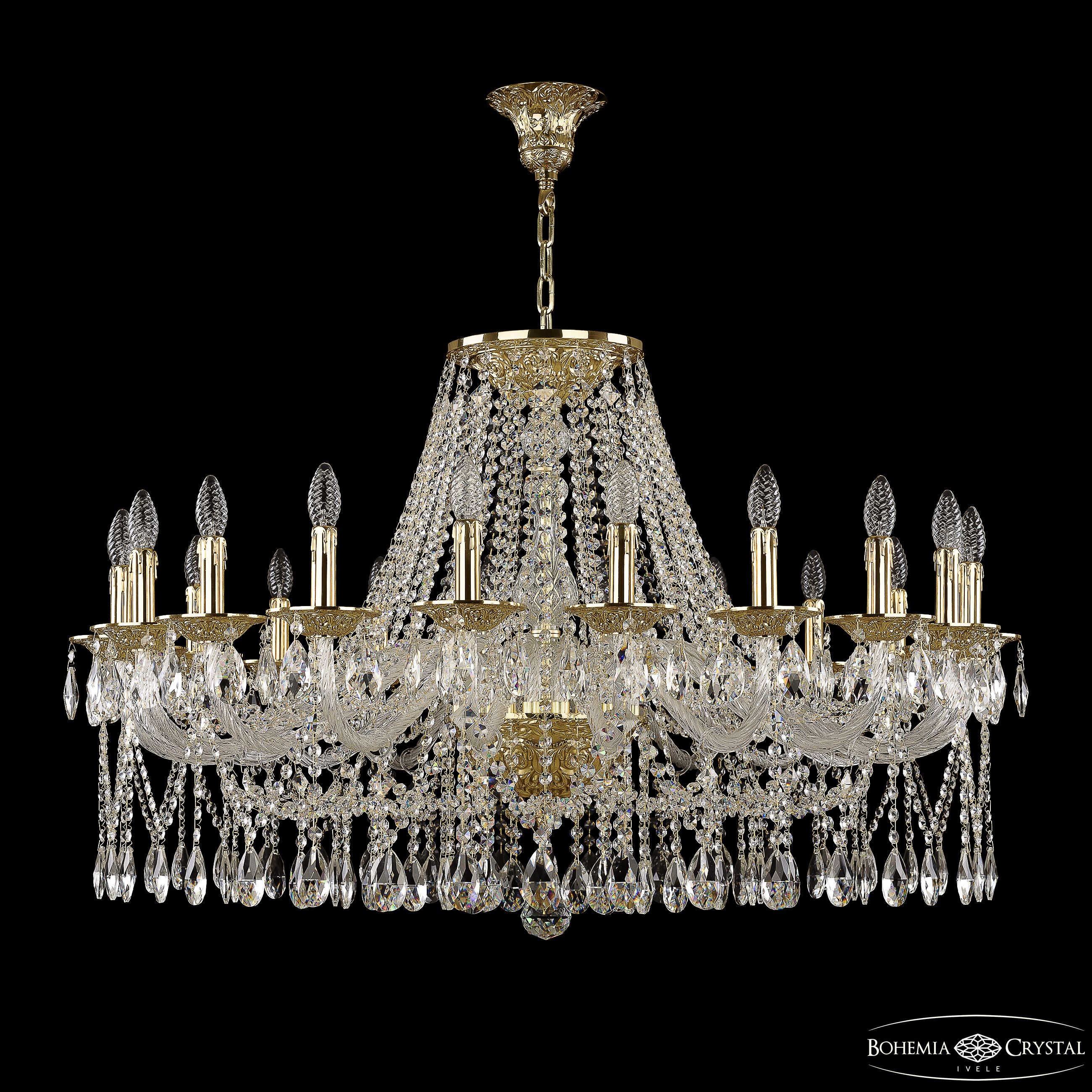 Подвесная хрустальная люстра 1613 Bohemia 16213/20/400 G