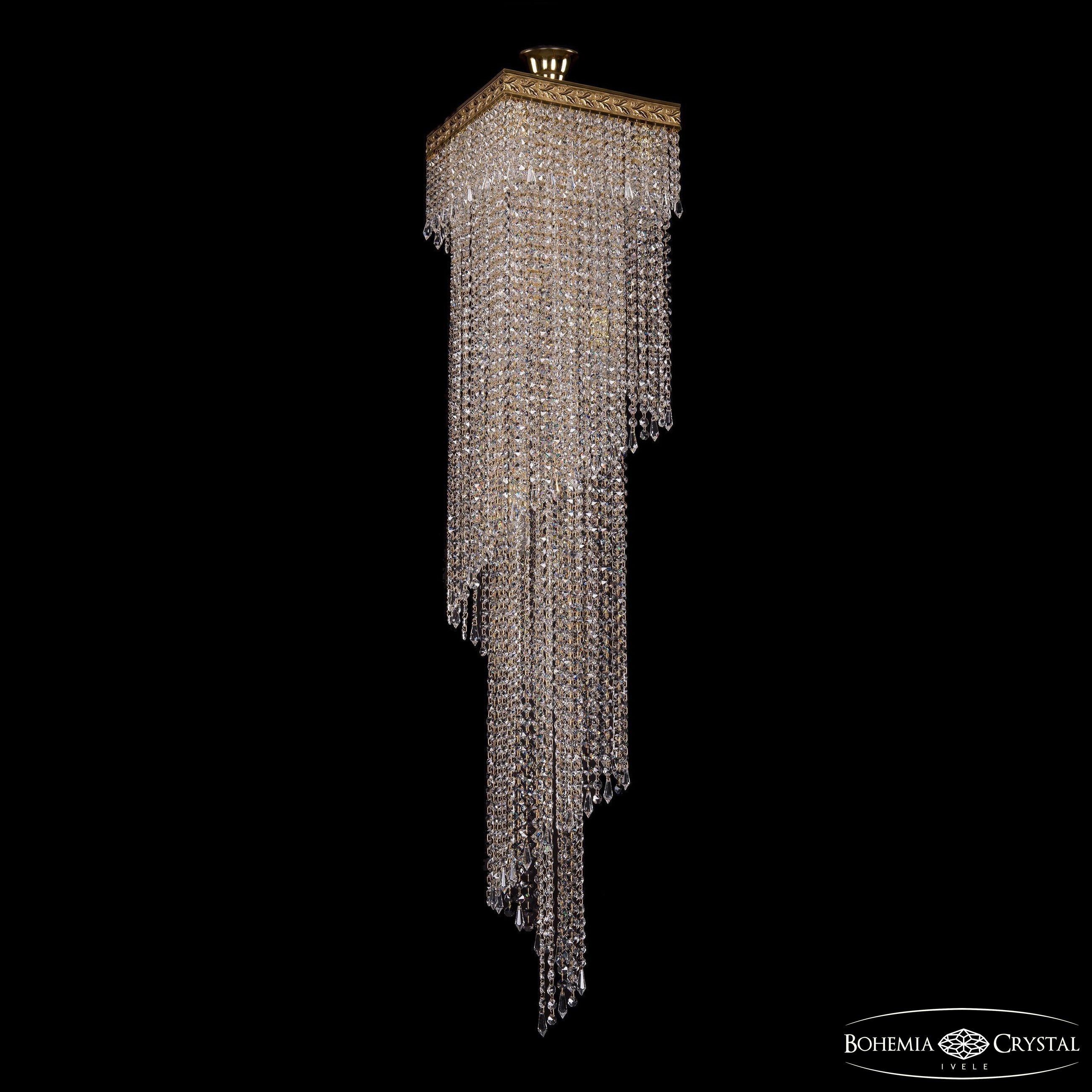 Люстра каскадная Bohemia 8317 8317/30-140 G Drops