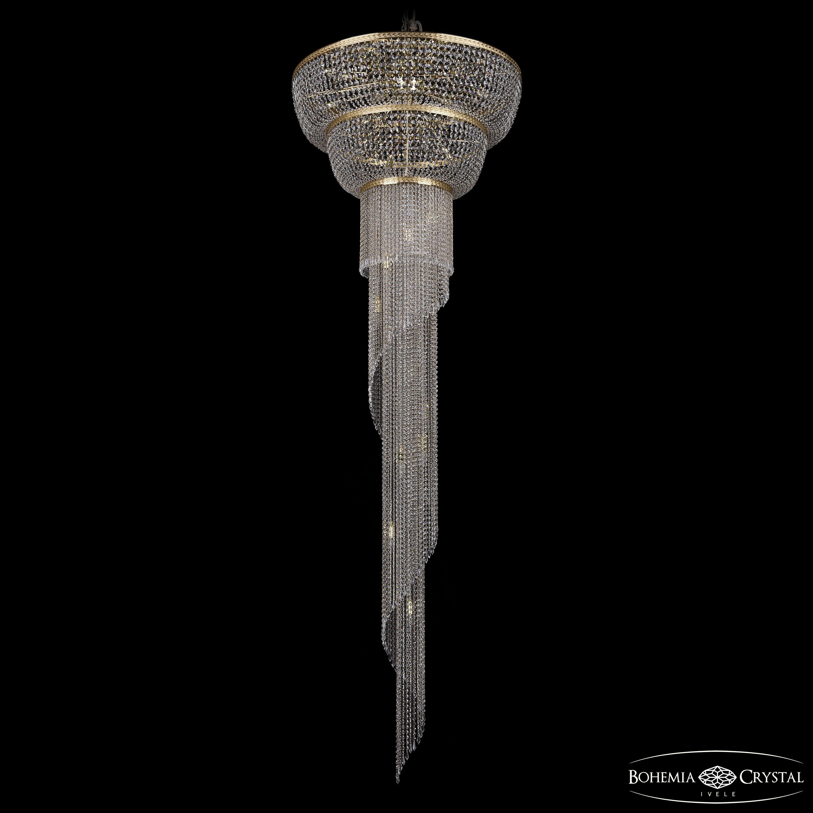 Люстра каскадная Bohemia 8323 8323/100-300 G