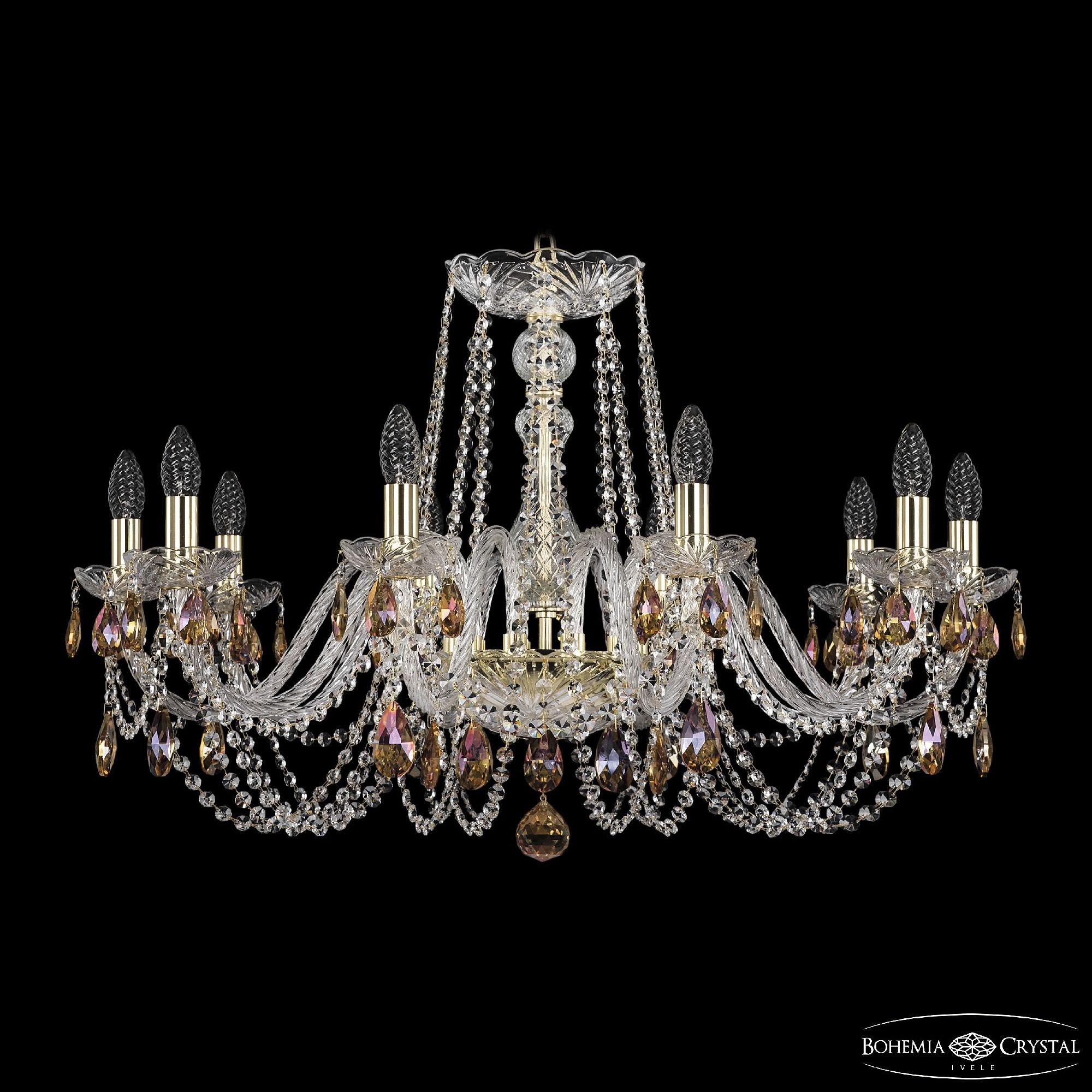 Подвесная хрустальная люстра 1402 Bohemia 1402/10/300 G K777