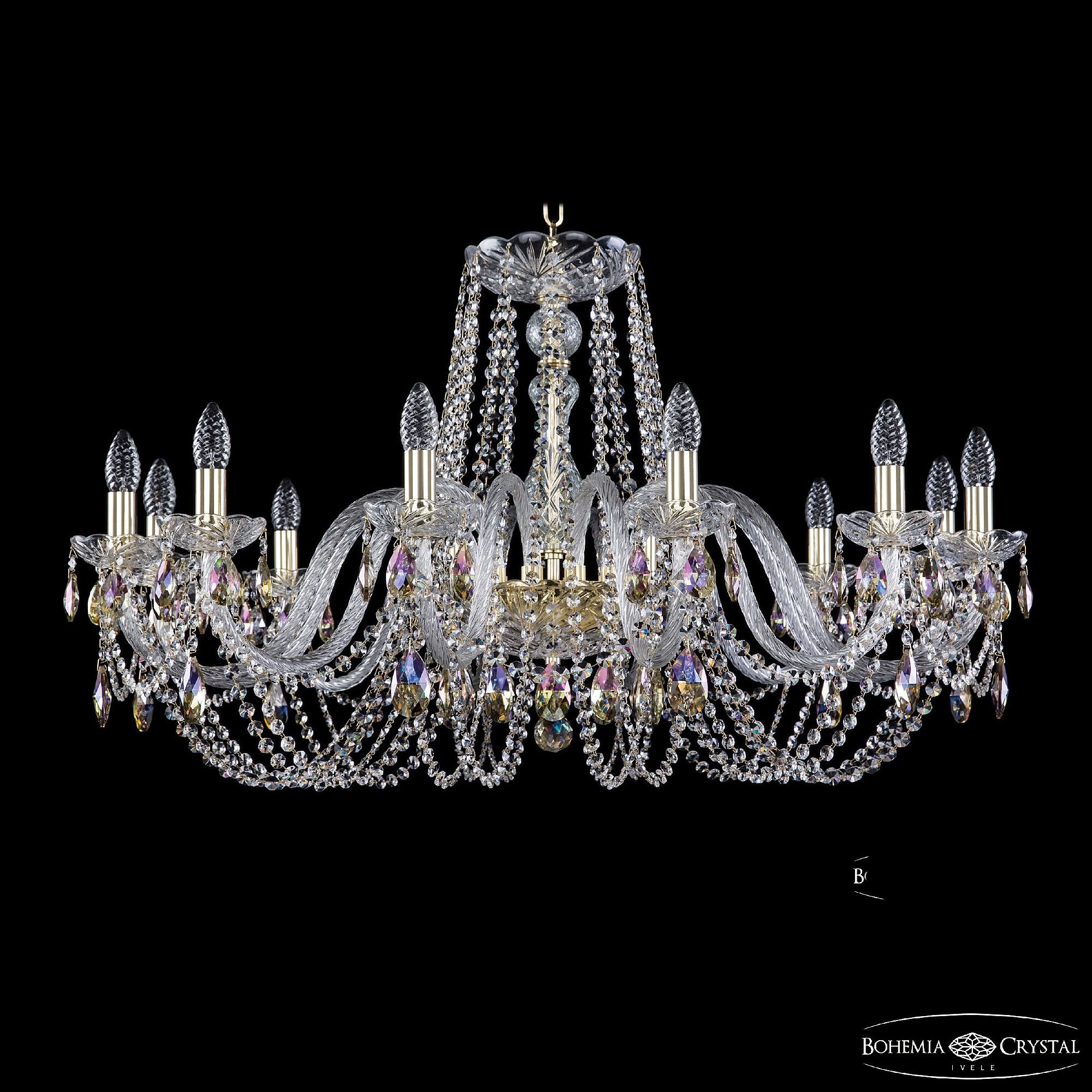 Подвесная хрустальная люстра 1402 Bohemia 1402/12/360 G K801