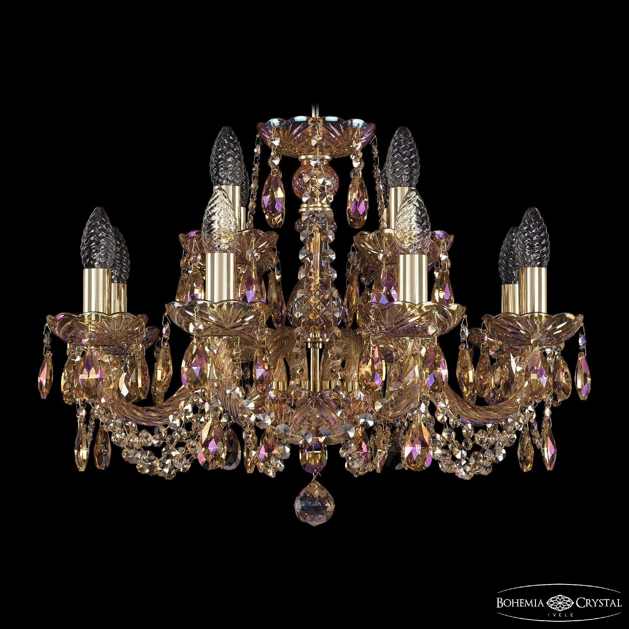 Подвесная хрустальная люстра 1402 Bohemia 1402/8+4/195 G M777