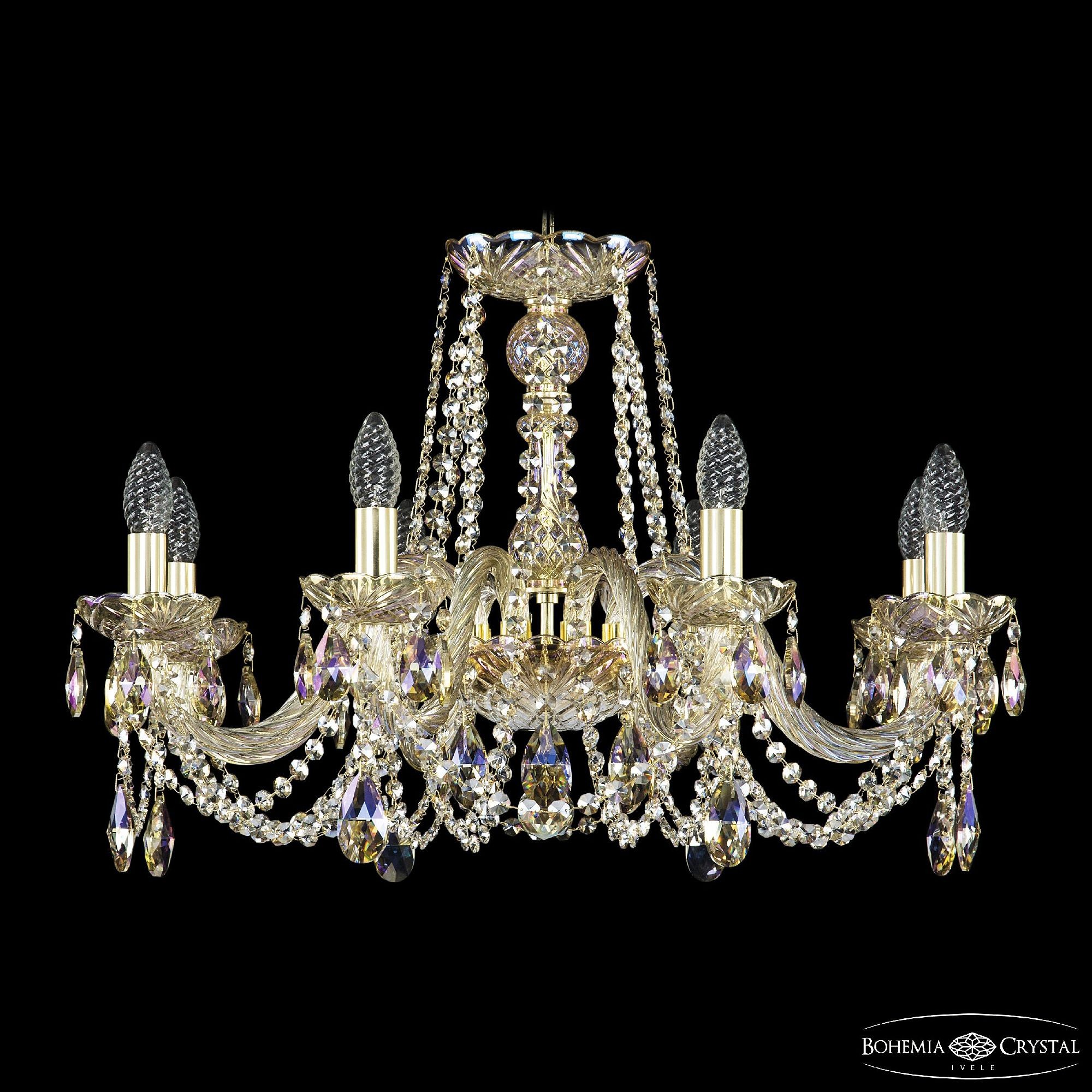 Подвесная хрустальная люстра 1402 Bohemia 1402/8/240 G M801