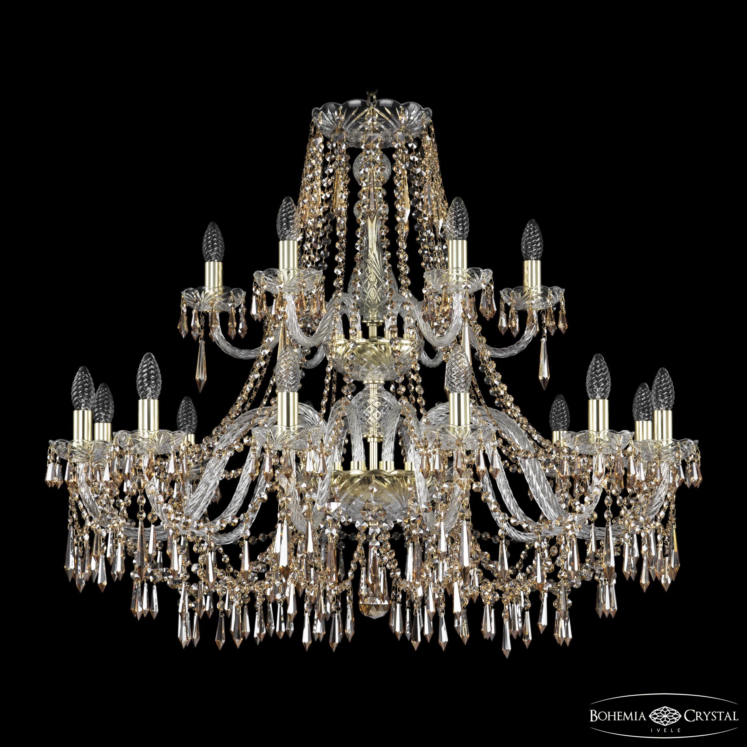 Подвесная хрустальная люстра 1403 Bohemia 1403/12+6/360/2d G R721
