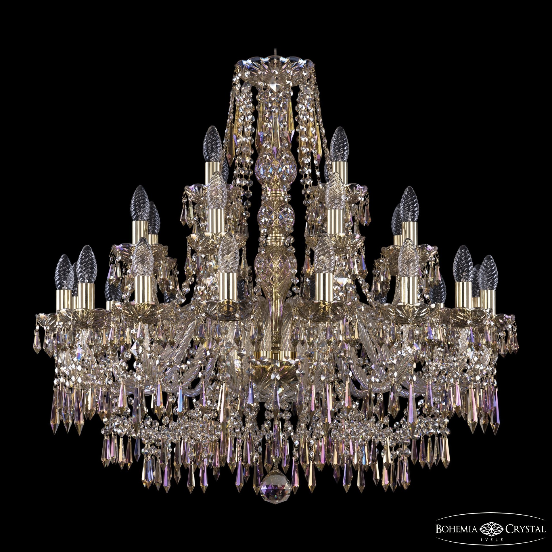 Подвесная хрустальная люстра 1403 Bohemia 1403/16+8+4/300 G M801