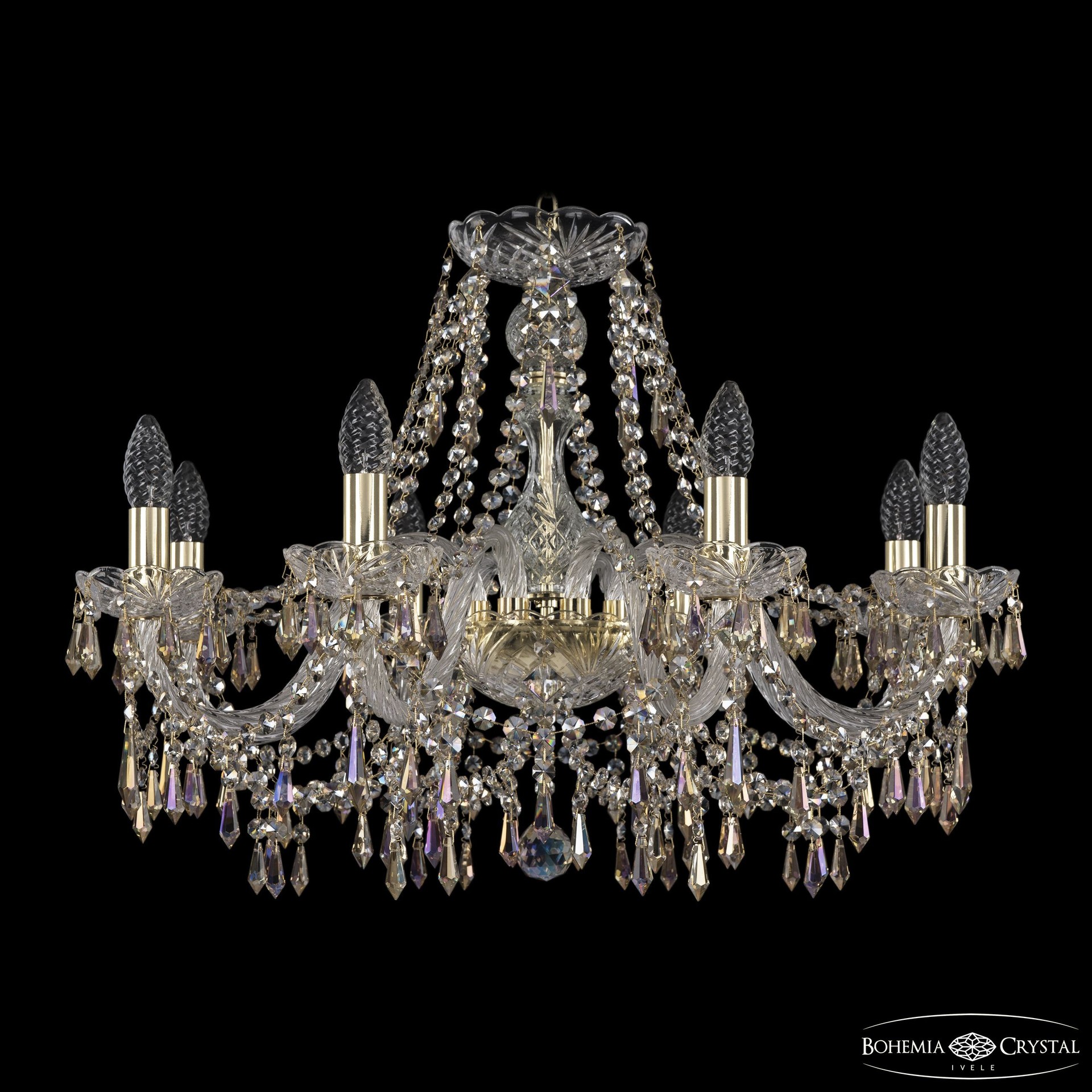 Подвесная хрустальная люстра 1403 Bohemia 1403/8/240 G R801