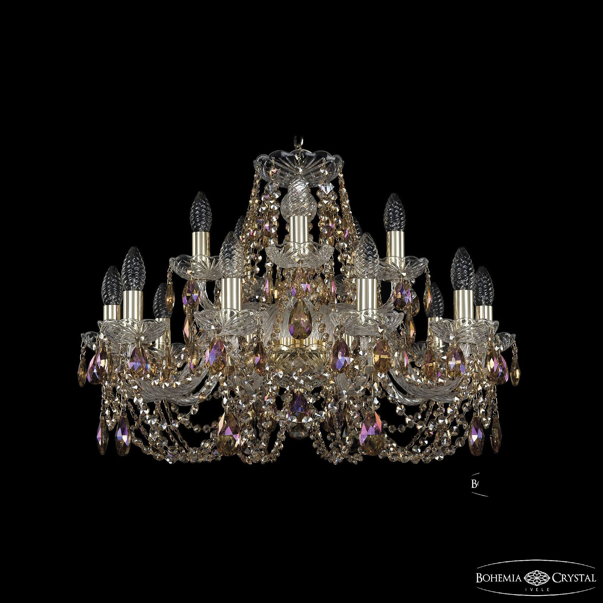 Подвесная хрустальная люстра 1406 Bohemia 1406/10+5/240 G R777