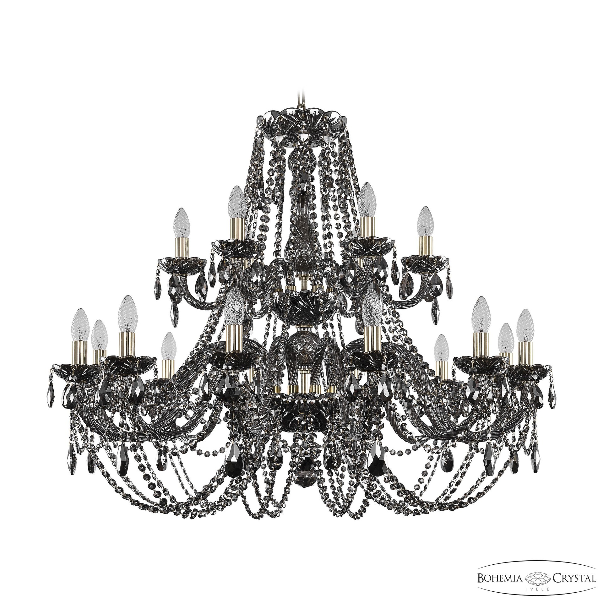Подвесная хрустальная люстра 1406 Bohemia 1406/12+6/360/2d G M781