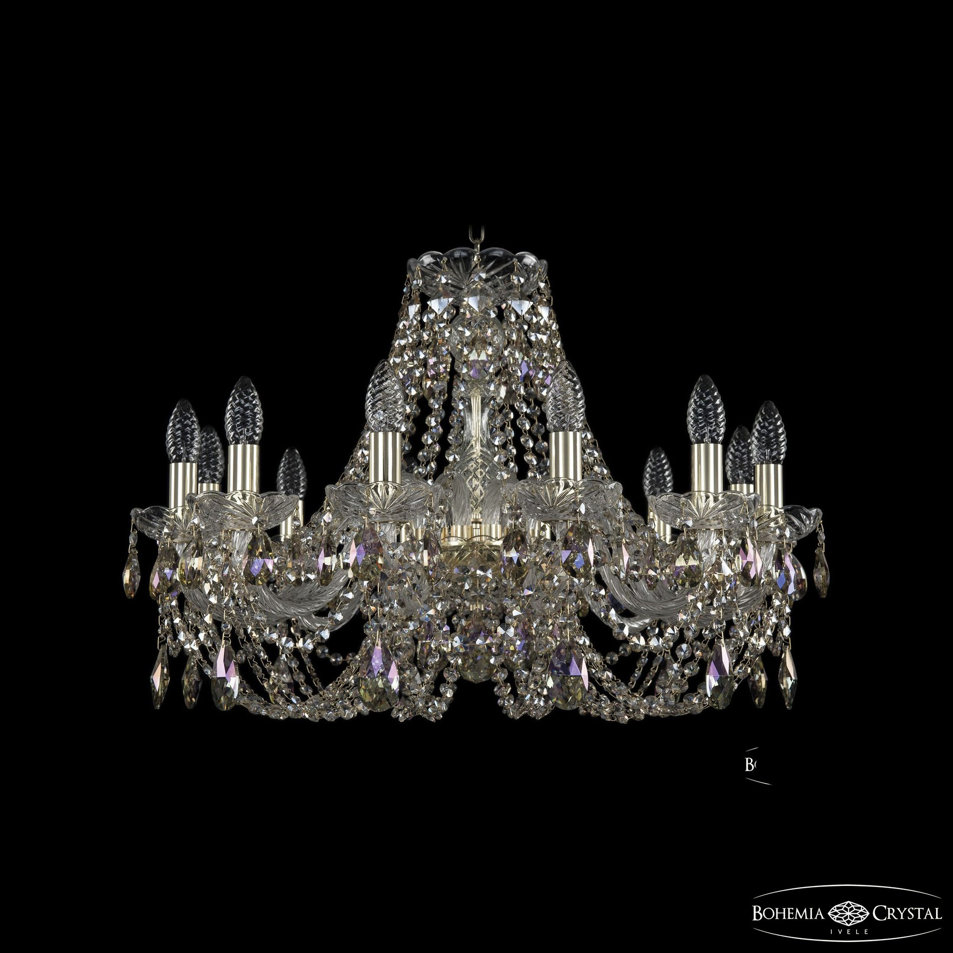 Подвесная хрустальная люстра 1406 Bohemia 1406/12/240 G R801