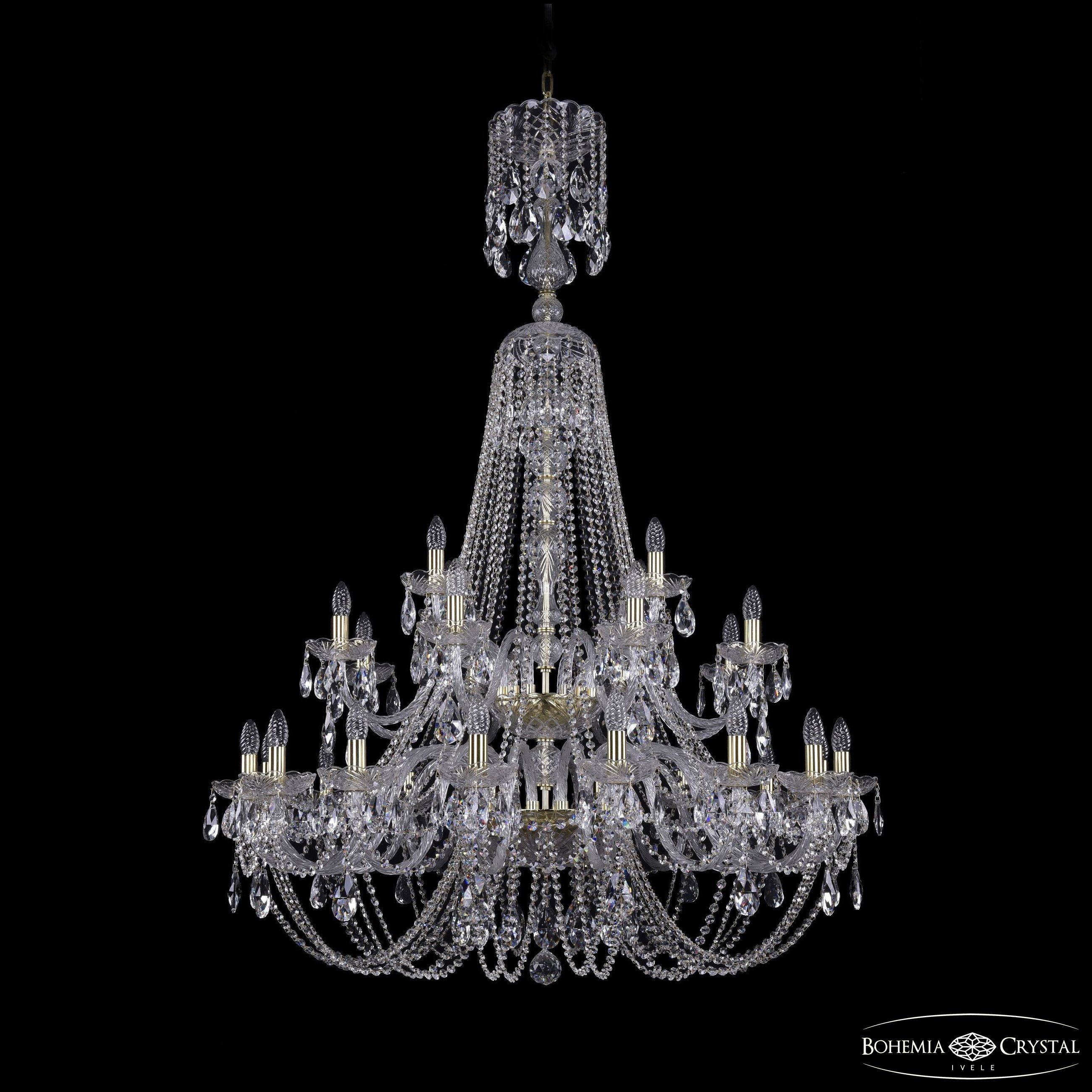 Подвесная хрустальная люстра 1406 Bohemia 1406/16+8+4/400/XL-162/2d G