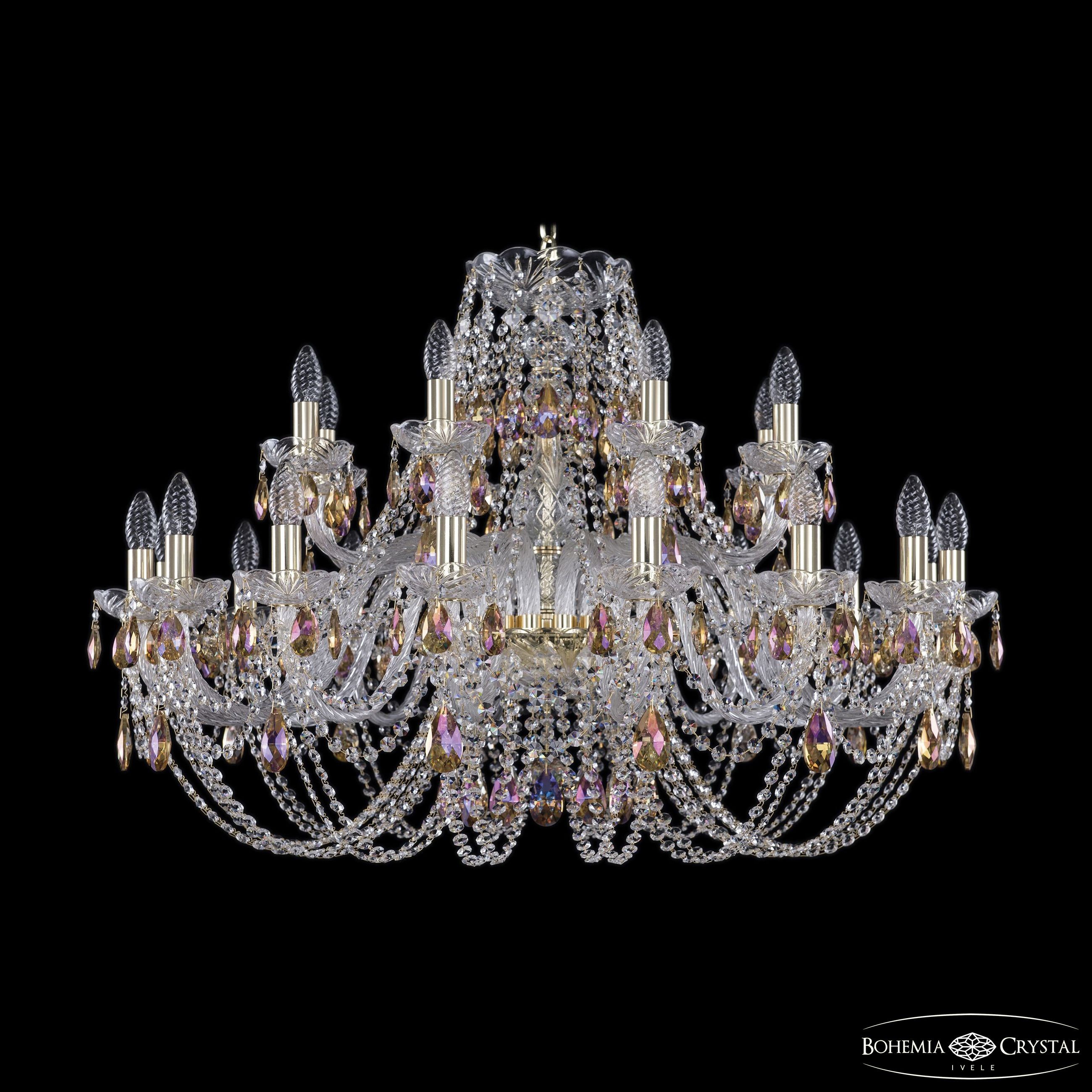 Подвесная хрустальная люстра 1406 Bohemia 1406/16+8/360 G K777