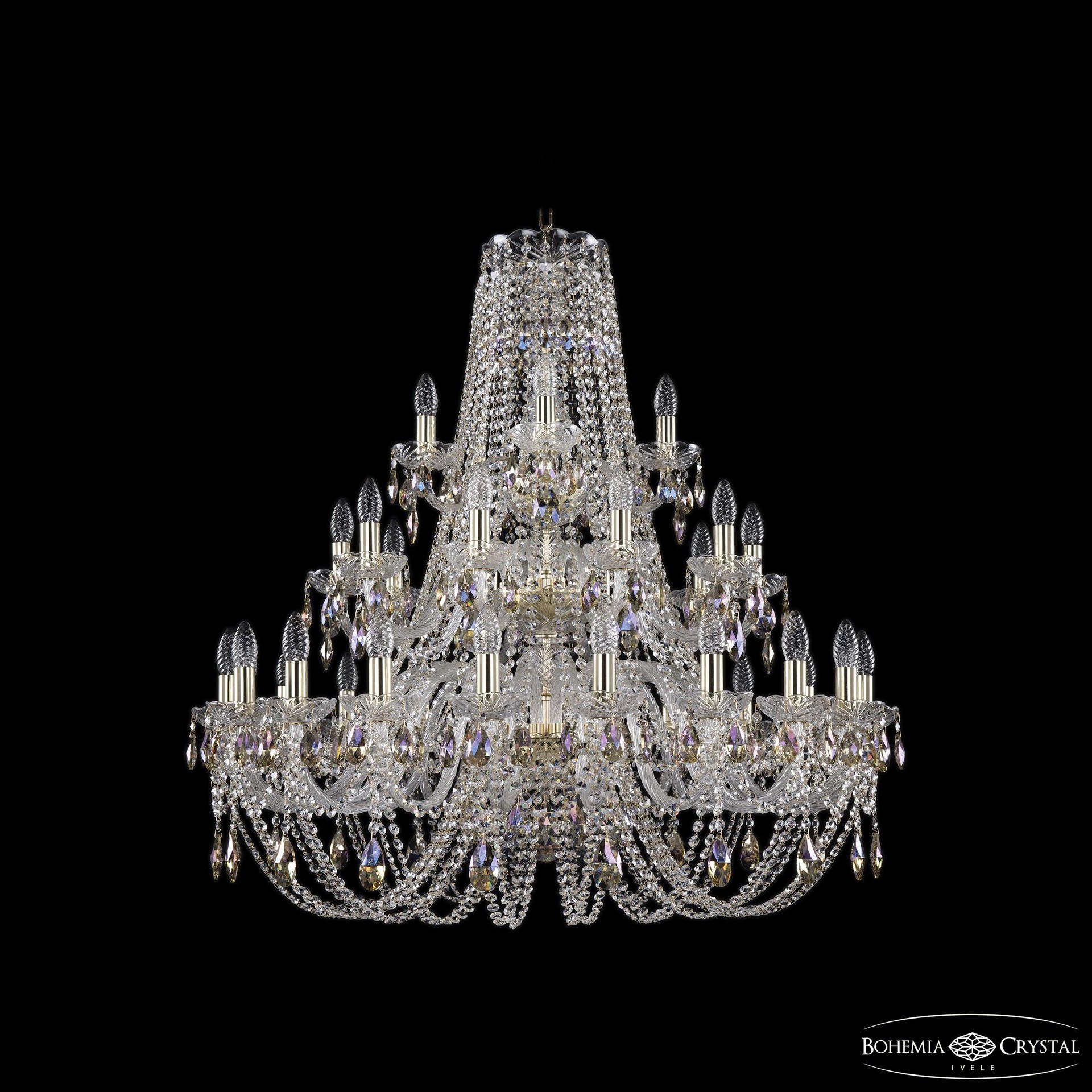 Подвесная хрустальная люстра 1406 Bohemia 1406/20+10+5/360/3d G K801