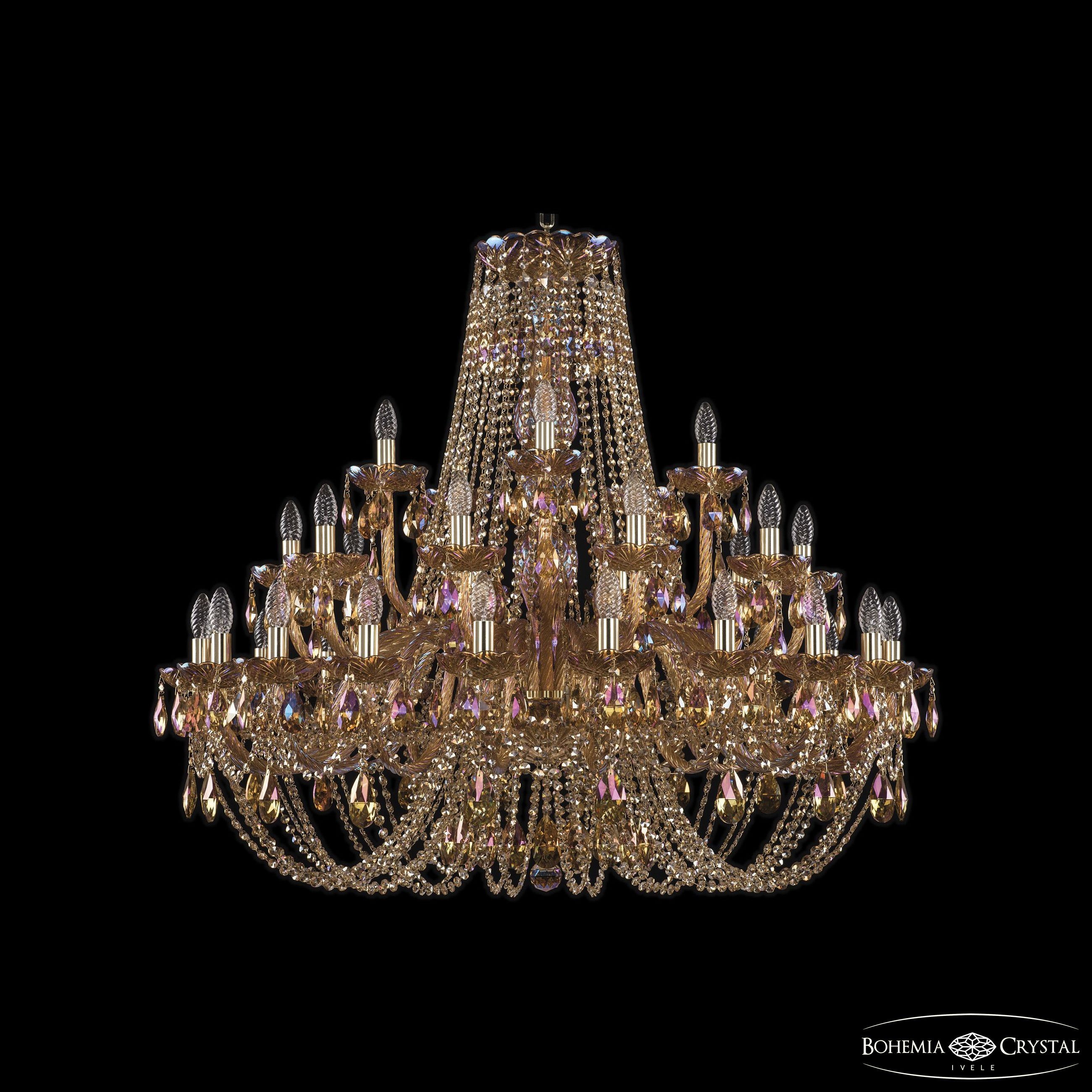 Подвесная хрустальная люстра 1406 Bohemia 1406/20+10+5/400 G M777