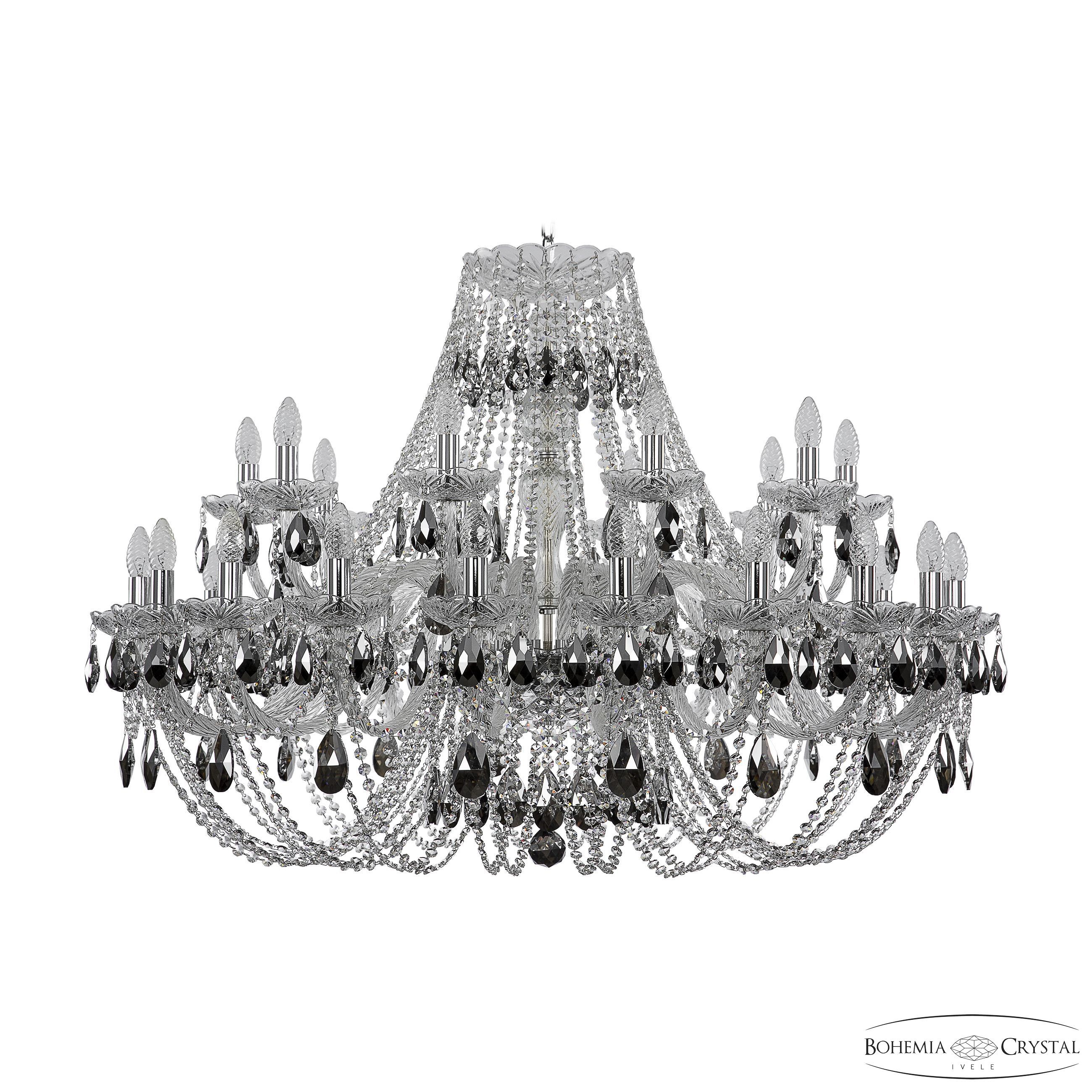 Подвесная хрустальная люстра 1406 Bohemia 1406/20+10/400 Ni K781