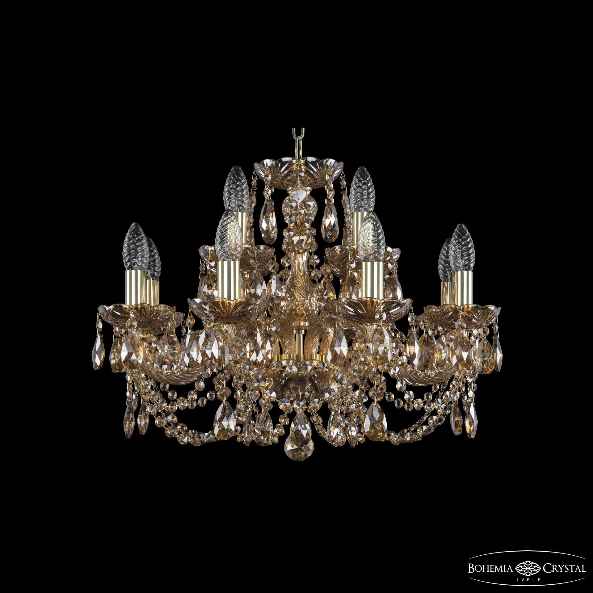 Подвесная хрустальная люстра 1406 Bohemia 1406/8+4/195 G M721