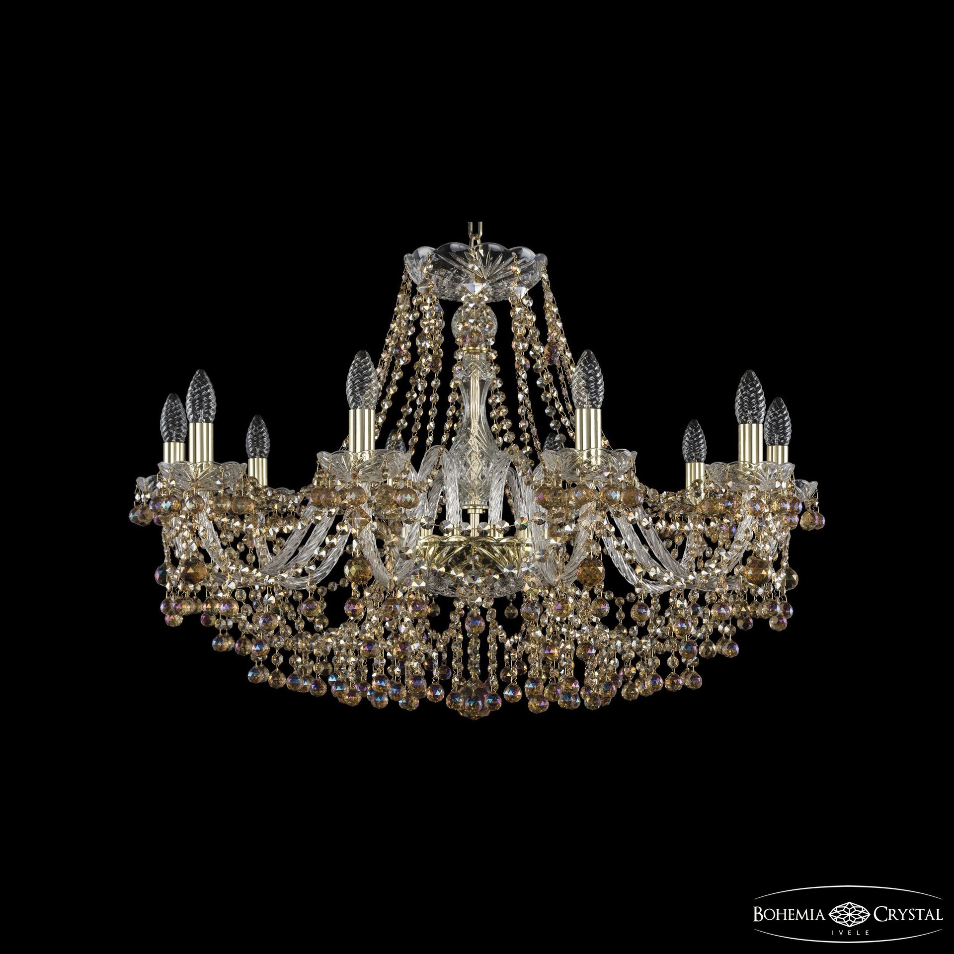 Подвесная хрустальная люстра 1409 Bohemia 1409/10/300 G R777