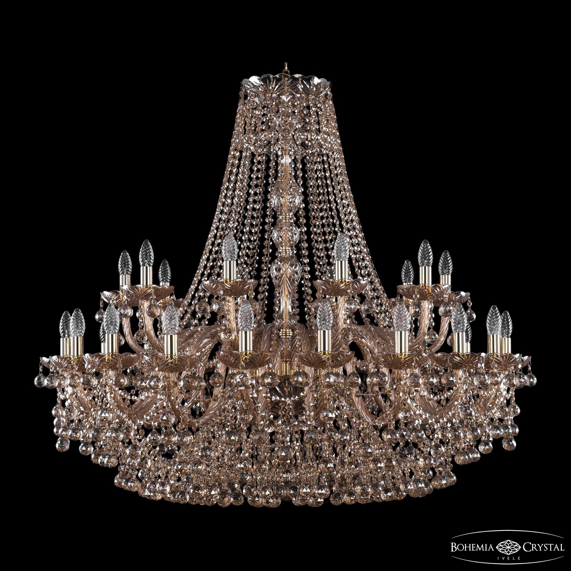 Подвесная хрустальная люстра 1409 Bohemia 1409/20+10/400 G M721