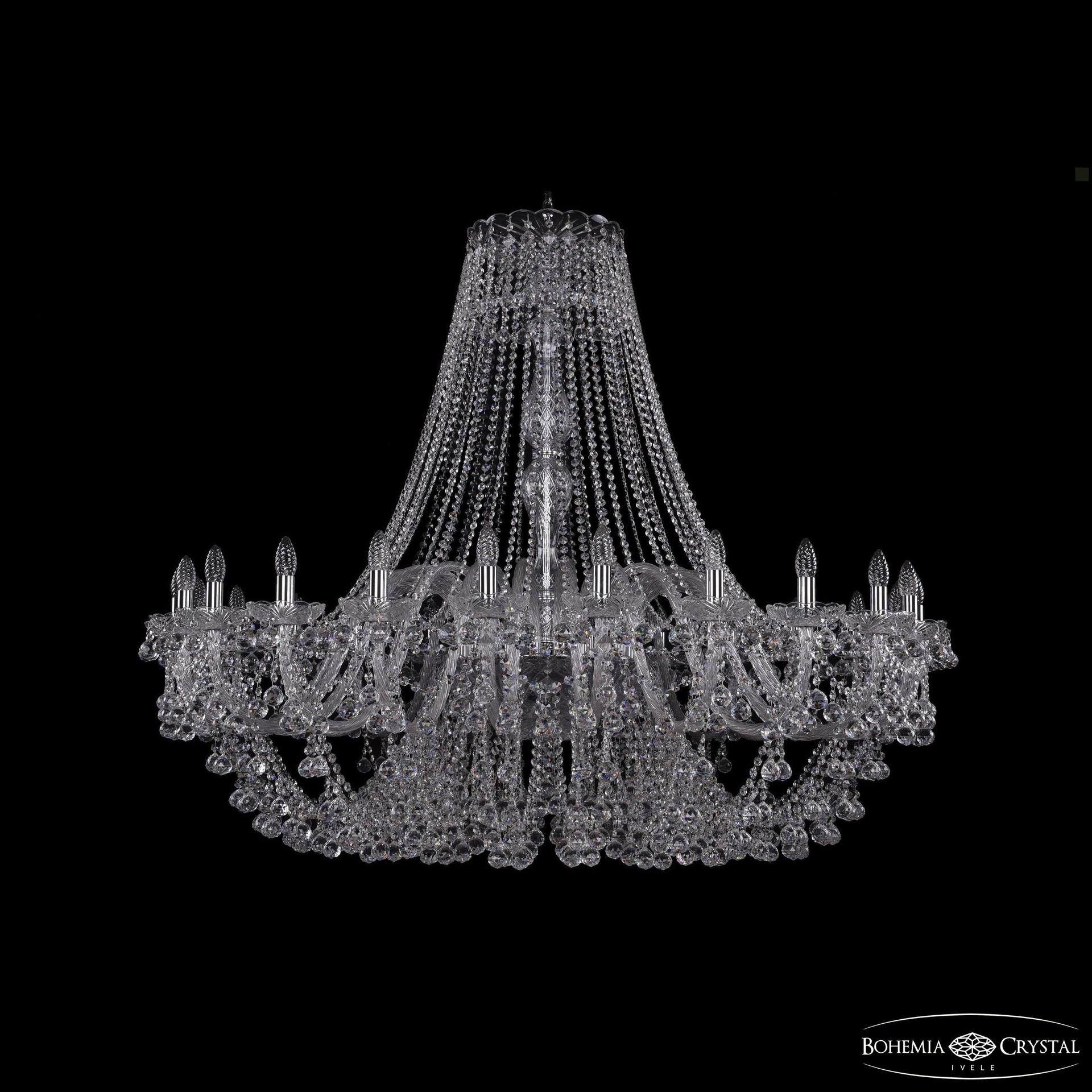 Подвесная хрустальная люстра 1409 Bohemia 1409/24/530 Ni