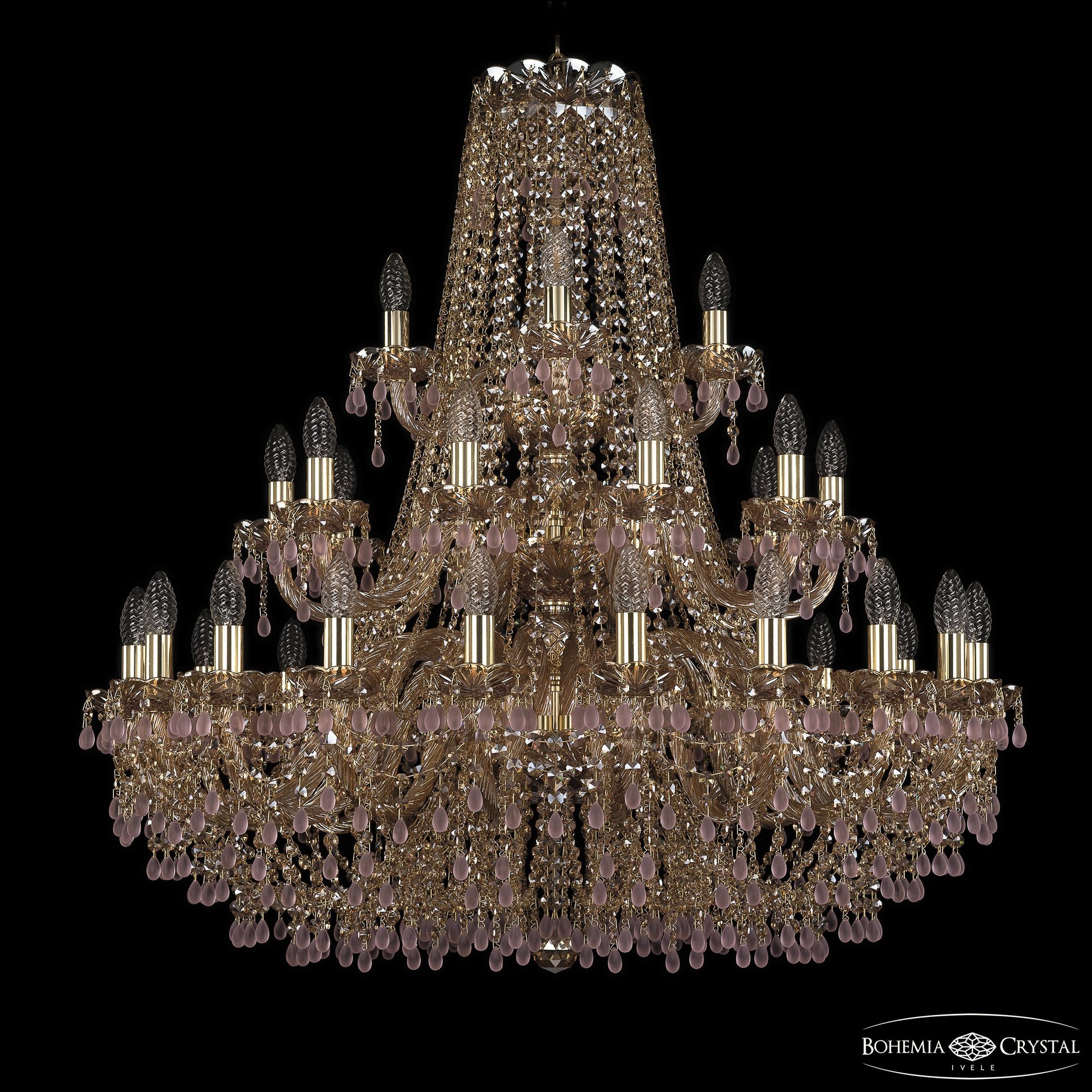 Подвесная хрустальная люстра 1410 Bohemia 1410/20+10+5/360/3d G V7010 M721