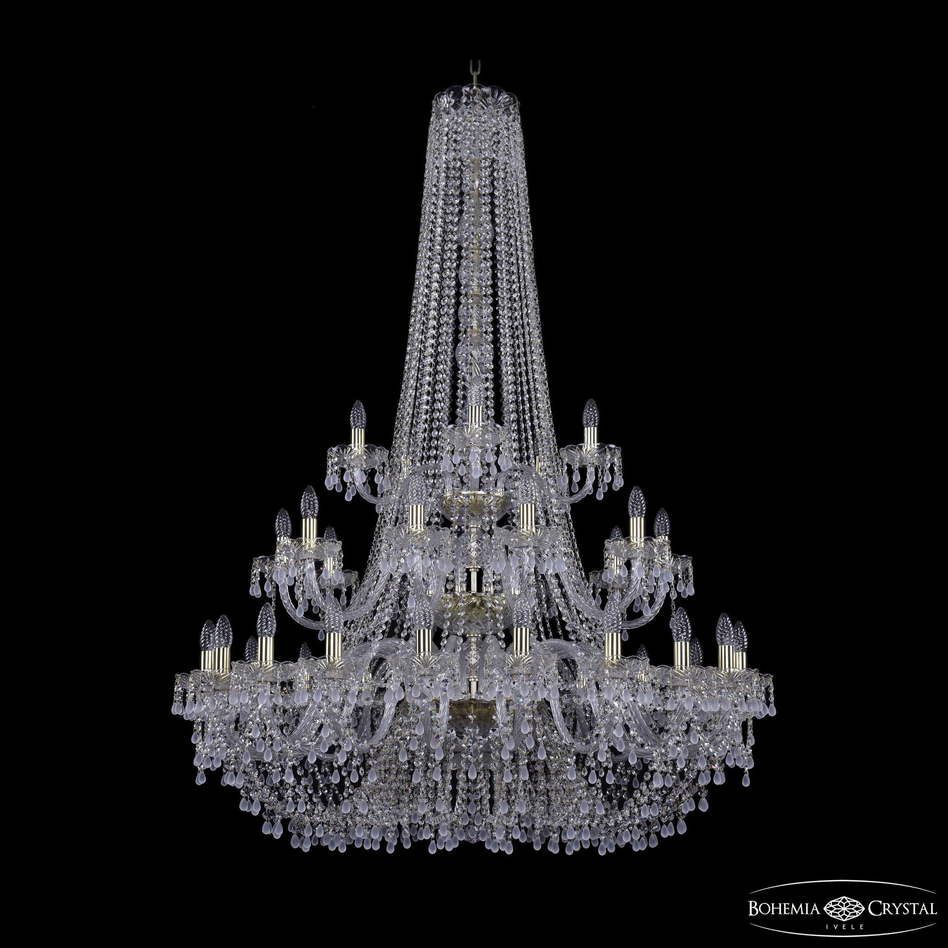 Подвесная хрустальная люстра 1410 Bohemia 1410/20+10+5/400/h-158/3d G V0300