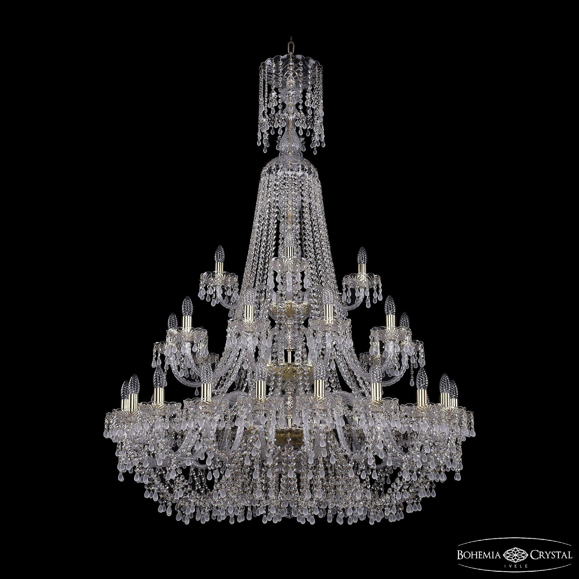 Подвесная хрустальная люстра 1410 Bohemia 1410/20+10+5/400/XL-158/3d G V0300