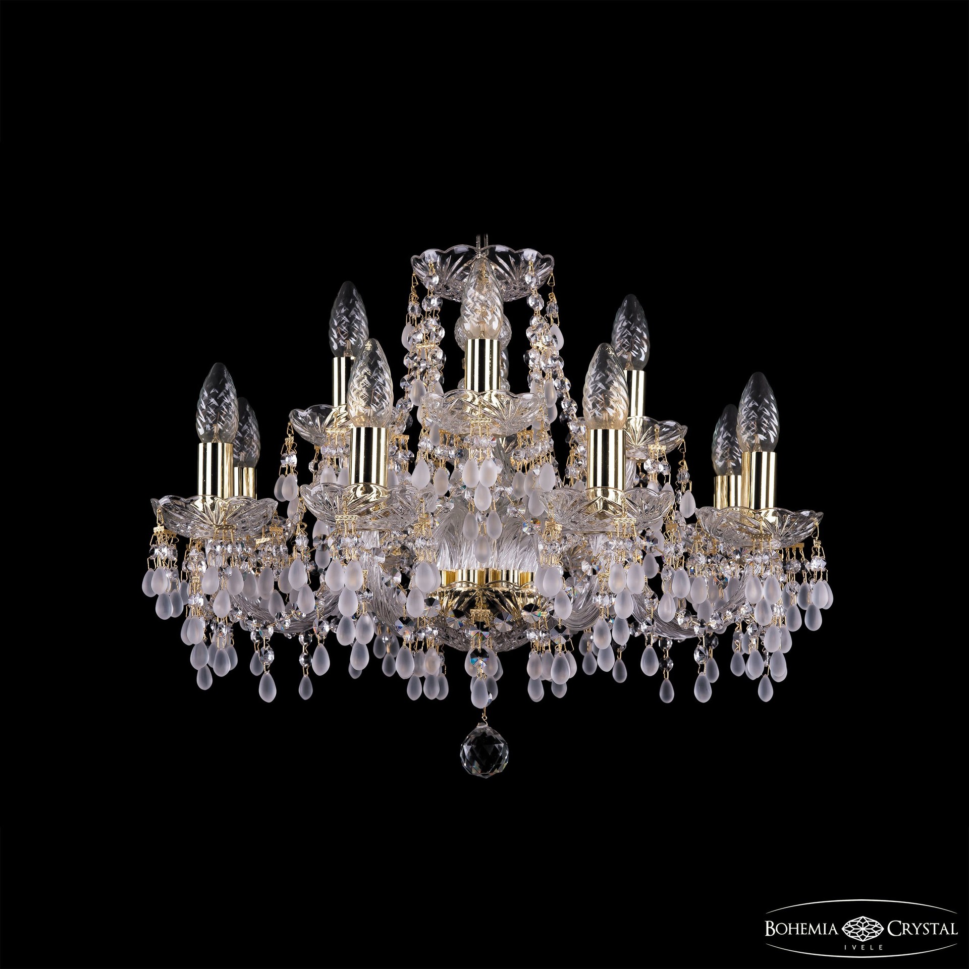 Подвесная хрустальная люстра 1410 Bohemia 1410/8+4/195 G V0300
