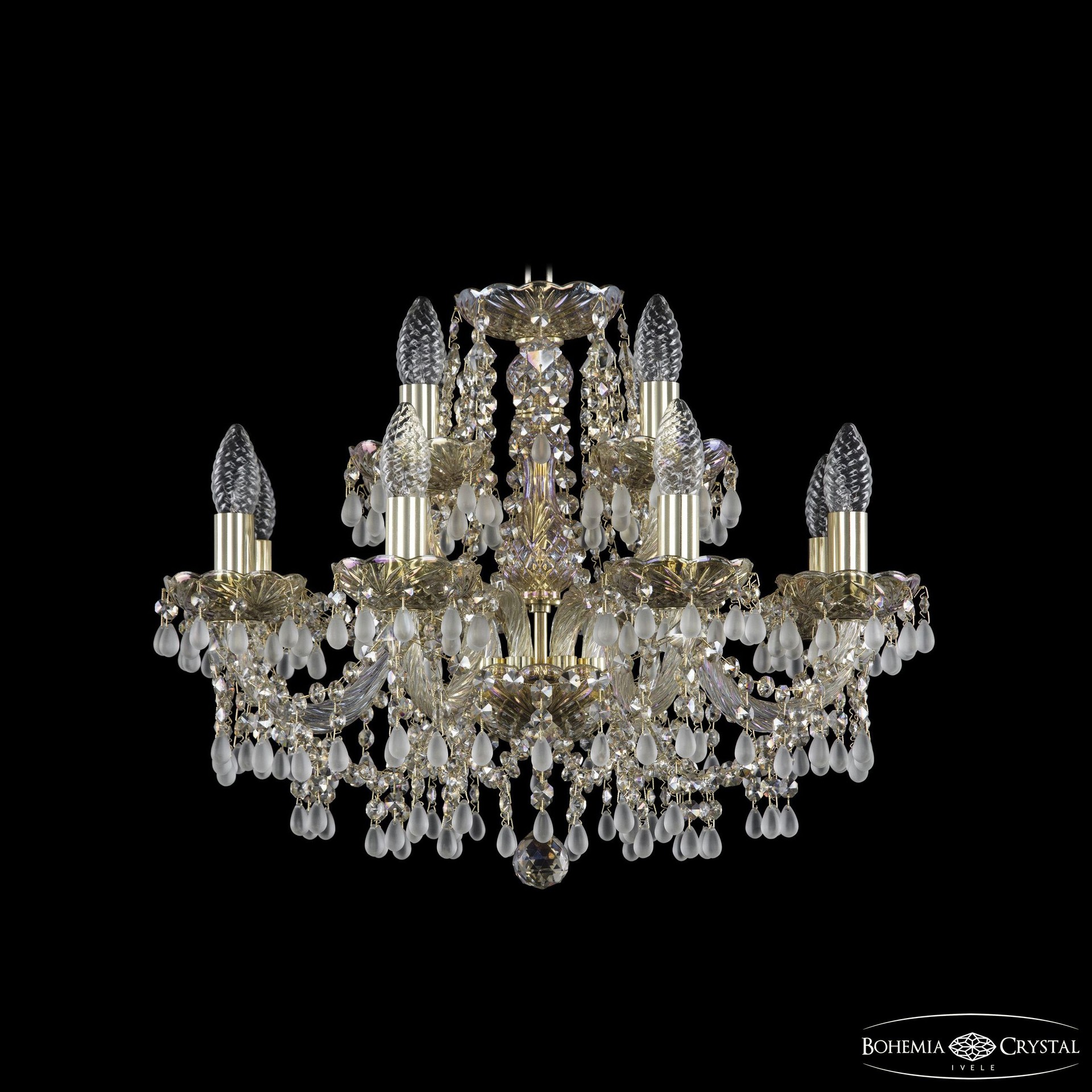 Подвесная хрустальная люстра 1410 Bohemia 1410/8+4/195 G V0300 M801