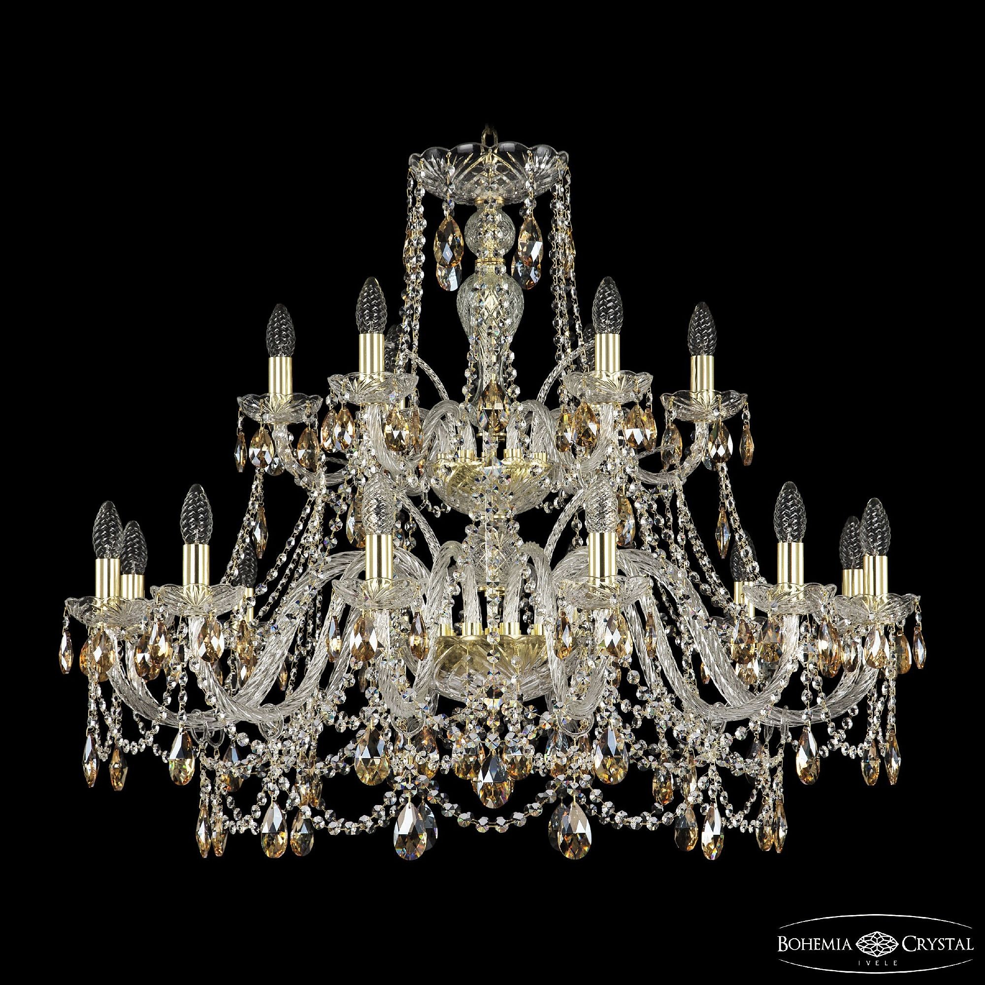 Подвесная хрустальная люстра 1411 Bohemia 1411/12+6/360/2d G K721