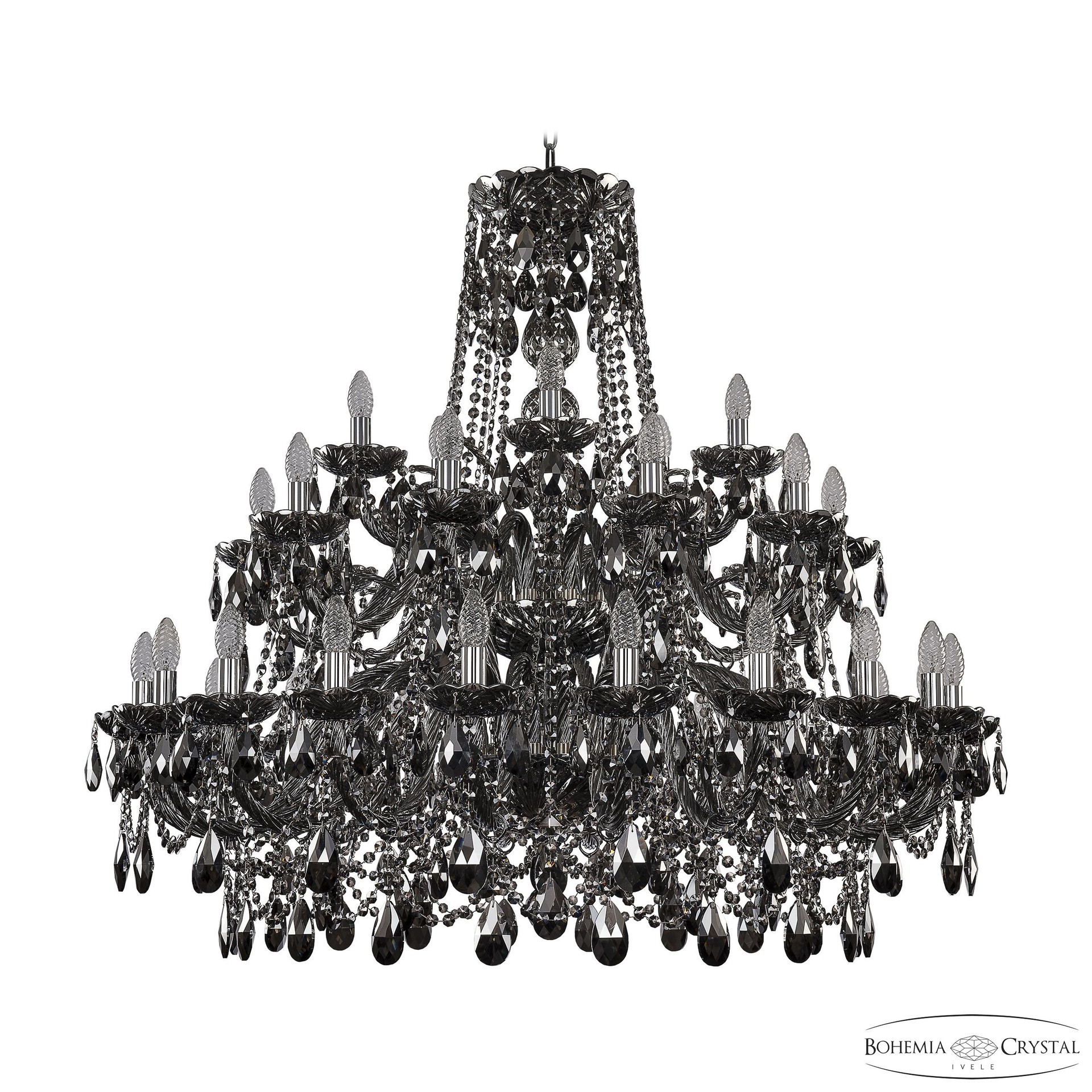 Подвесная хрустальная люстра 1411 Bohemia 1411/20+10+5/400/2d Ni M781