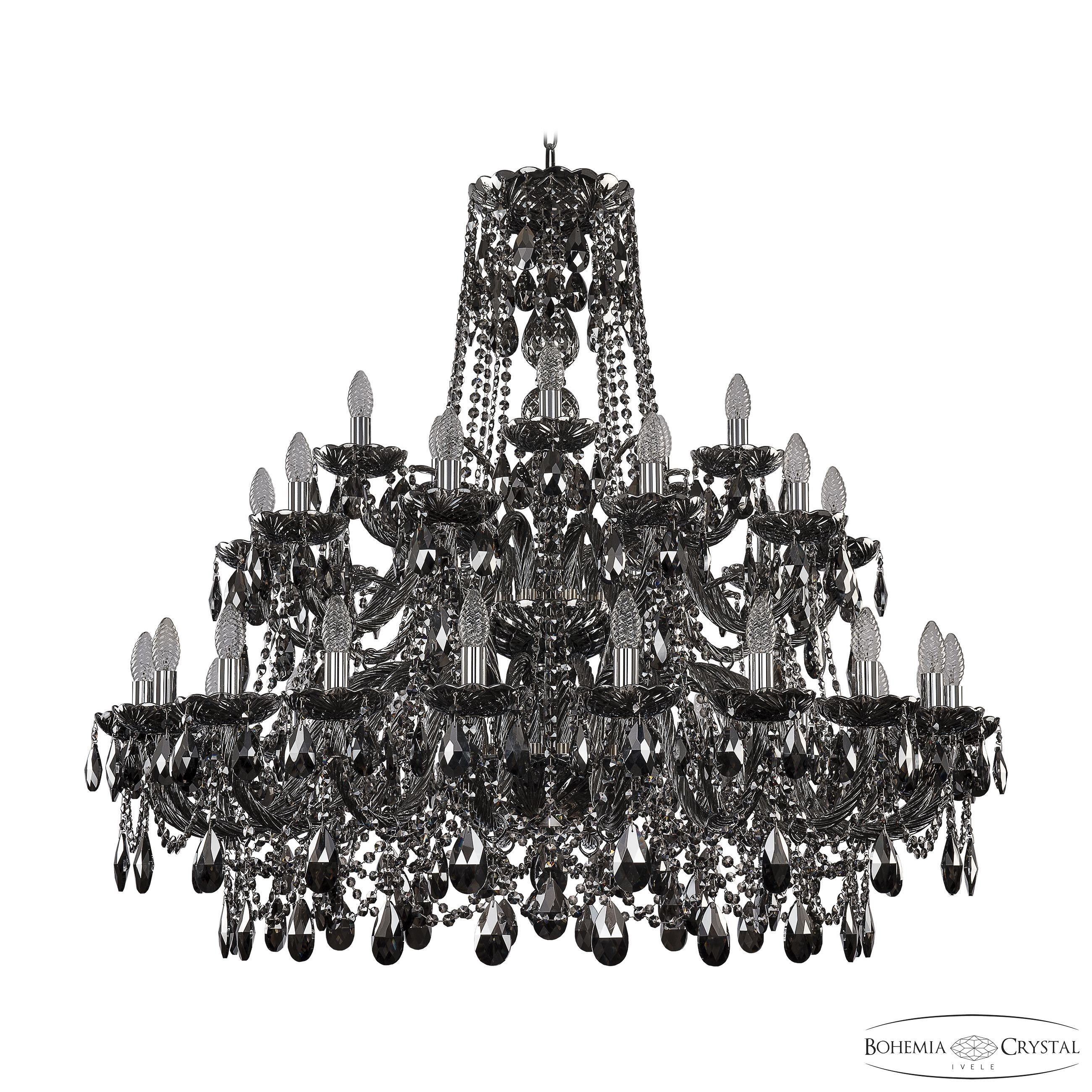 Подвесная хрустальная люстра 1411 Bohemia 1411/20+10+5/400/2d Ni M781