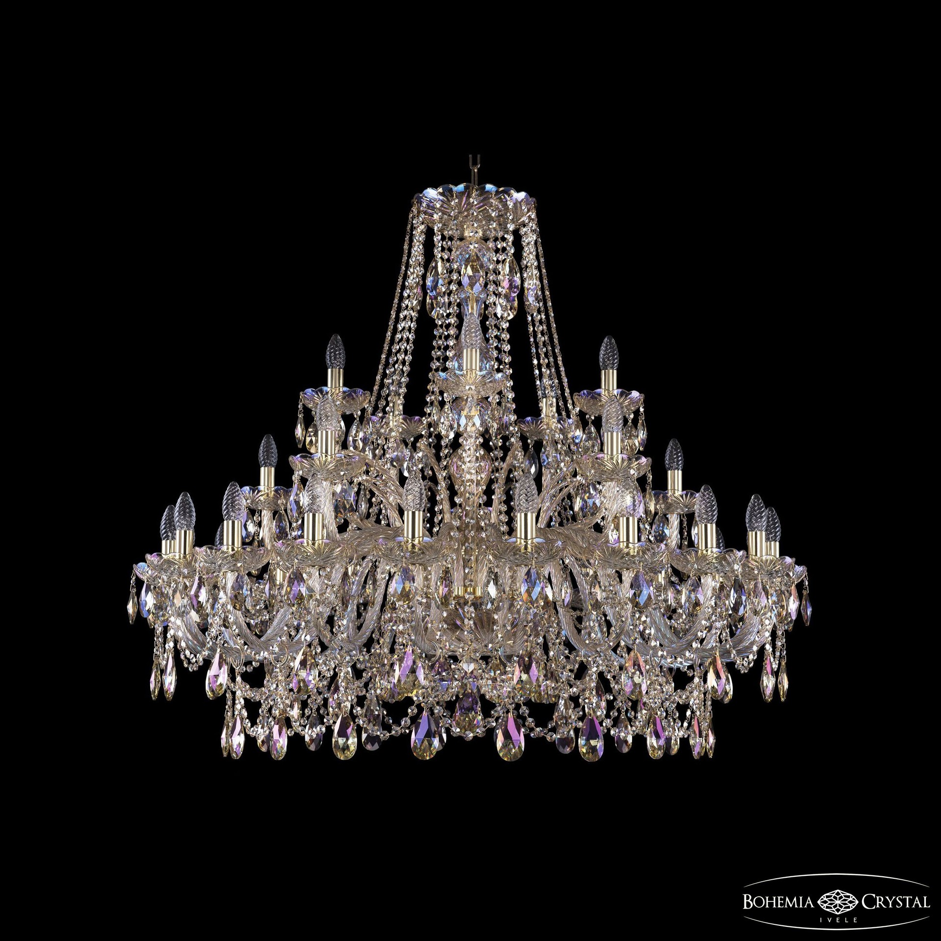 Подвесная хрустальная люстра 1411 Bohemia 1411/20+5+5/400 G M801