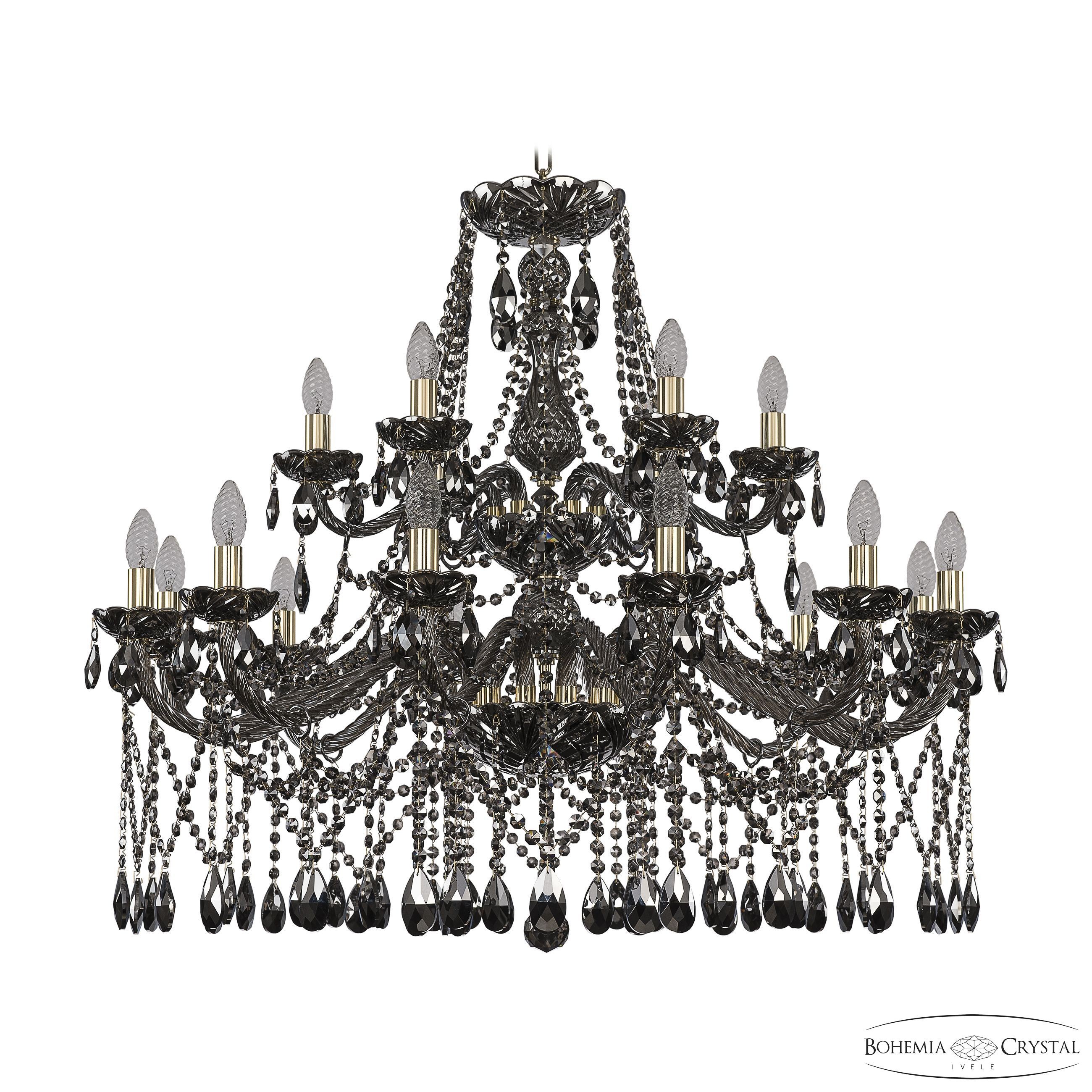 Подвесная хрустальная люстра 1413 Bohemia 1413/12+6/360/2d G M781
