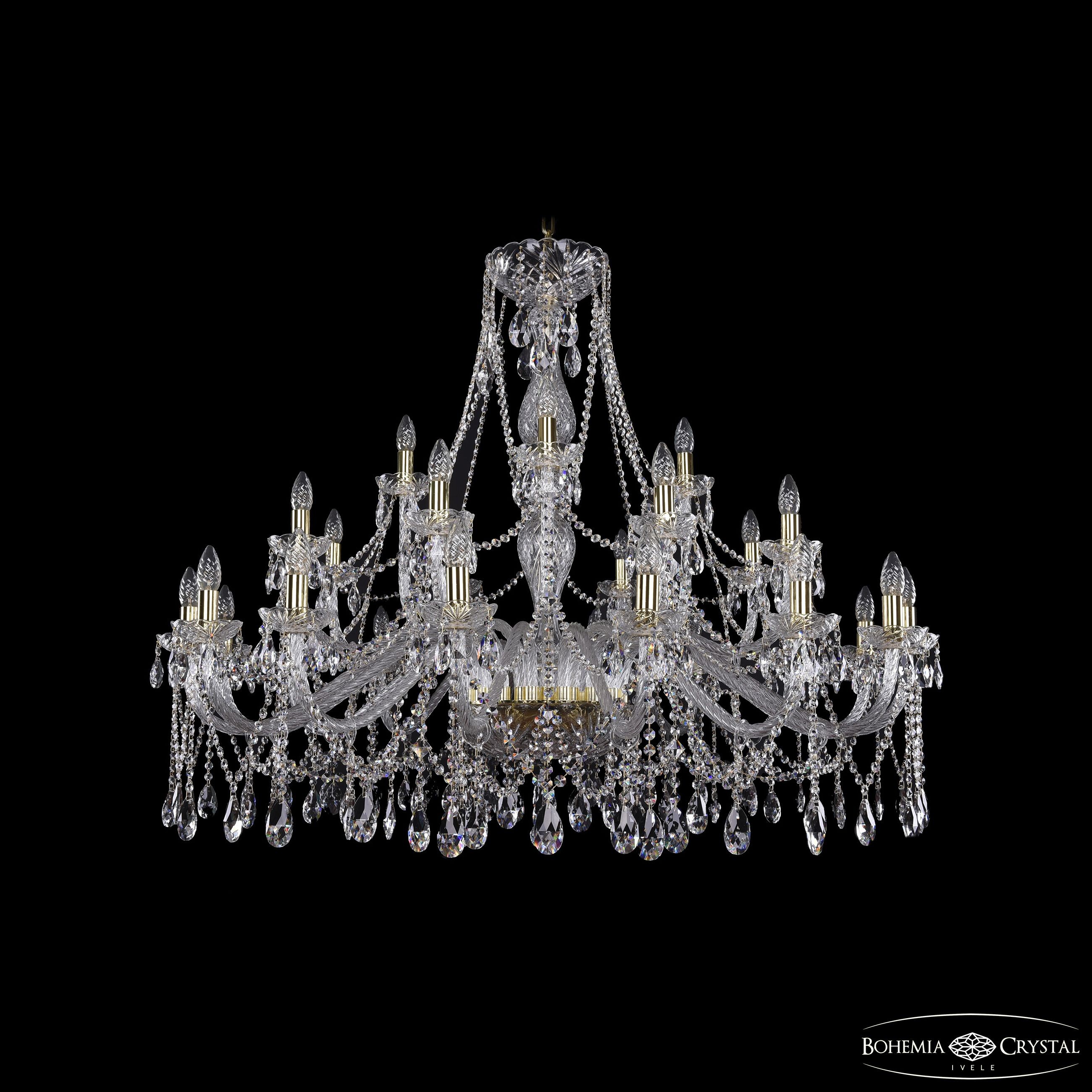 Подвесная хрустальная люстра 1413 Bohemia 1413/16+8+4/460 G