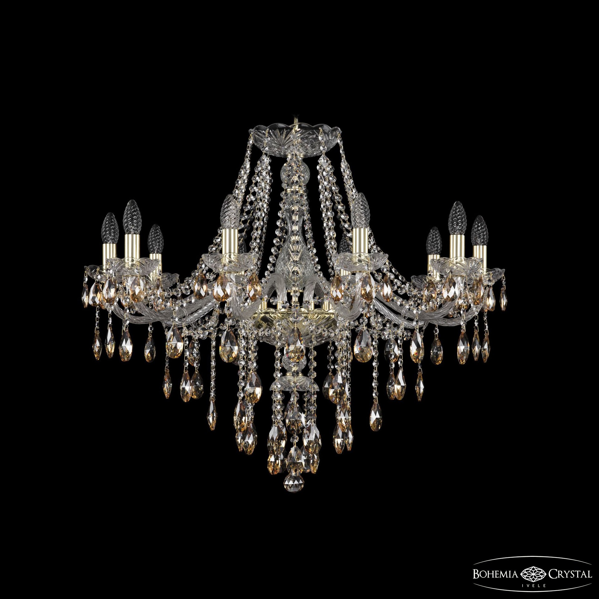 Подвесная хрустальная люстра 1415 Bohemia 1415/10/300 G K721