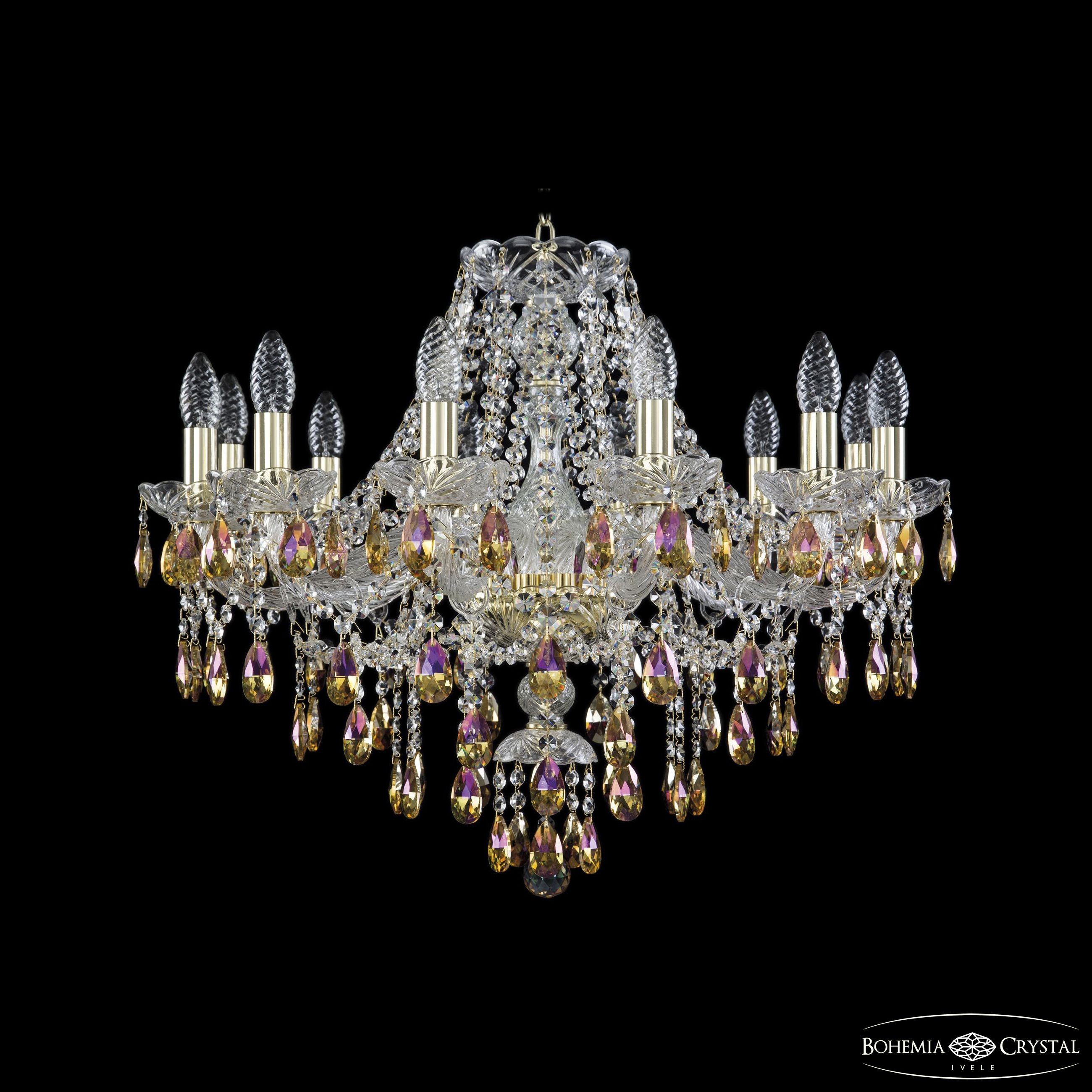 Подвесная хрустальная люстра 1415 Bohemia 1415/12/240 G K777