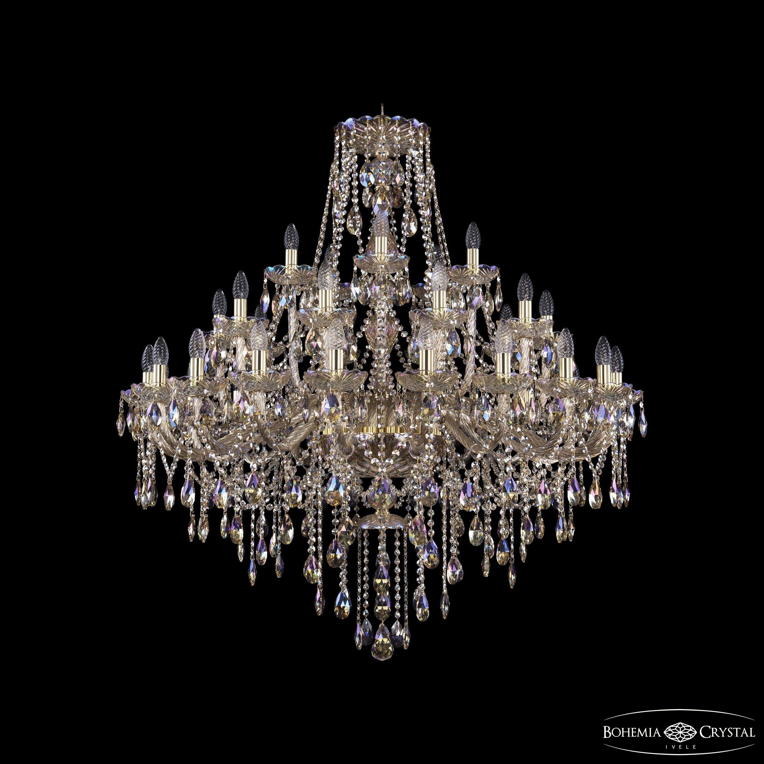 Подвесная хрустальная люстра 1415 Bohemia 1415/20+10+5/400 G M801