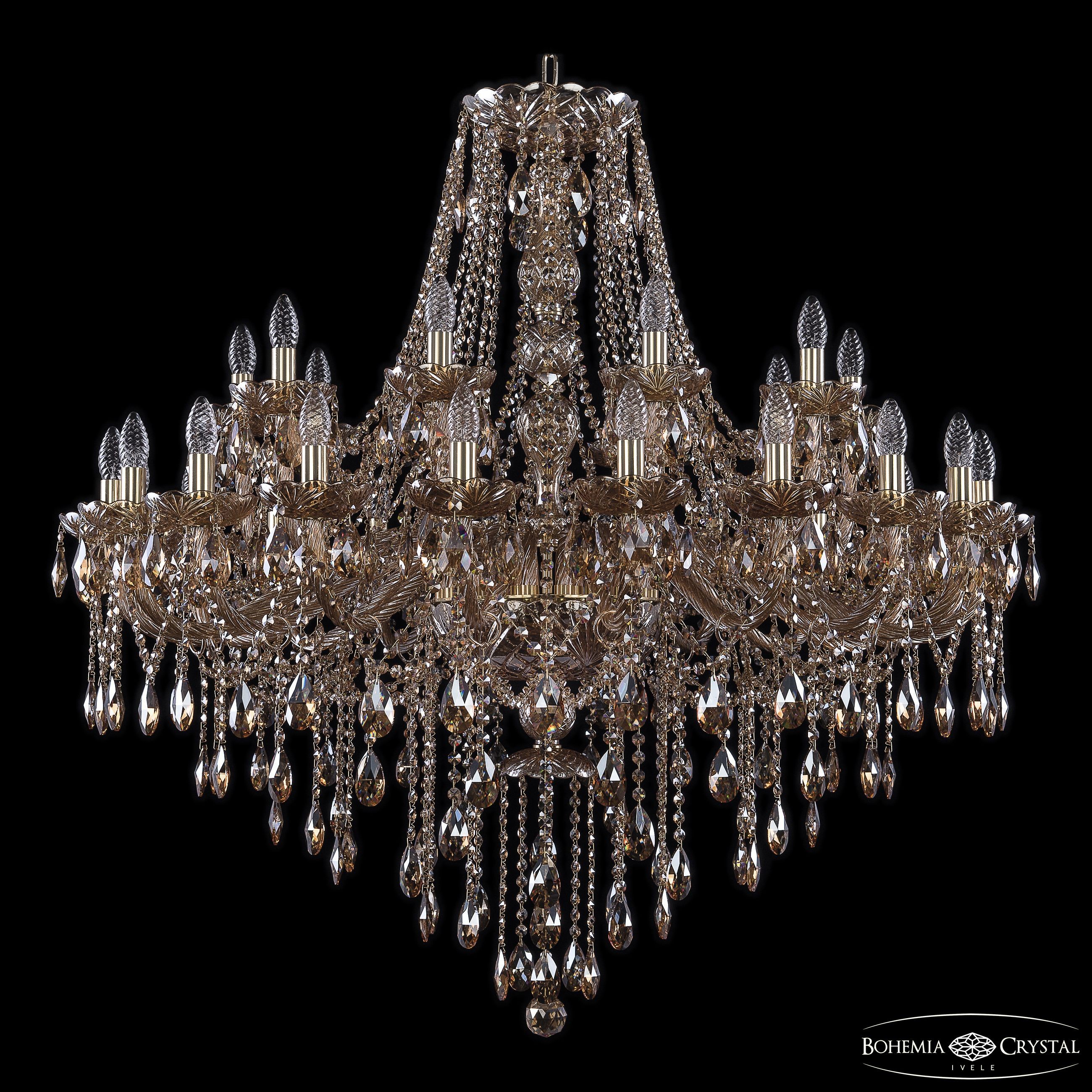 Подвесная хрустальная люстра 1415 Bohemia 1415/20+10/400 G M721