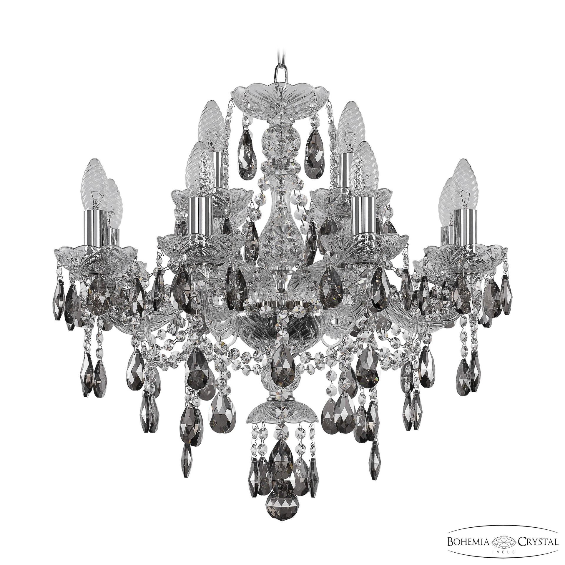 Подвесная хрустальная люстра 1415 Bohemia 1415/8+4/200 Ni K731