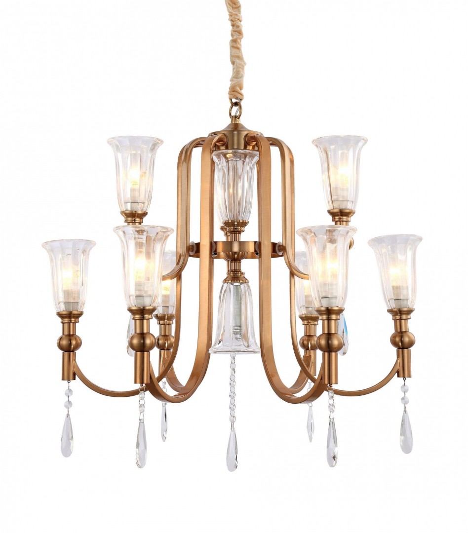 Подвесная люстра Lumina Deco Rionella LDP 8041-6+3 S.GD