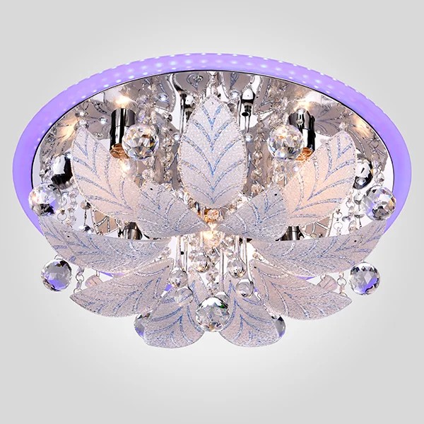 Потолочная хрустальная люстра Eurosvet Seattle 80111/8 хром/синий+красный+фиолетовый