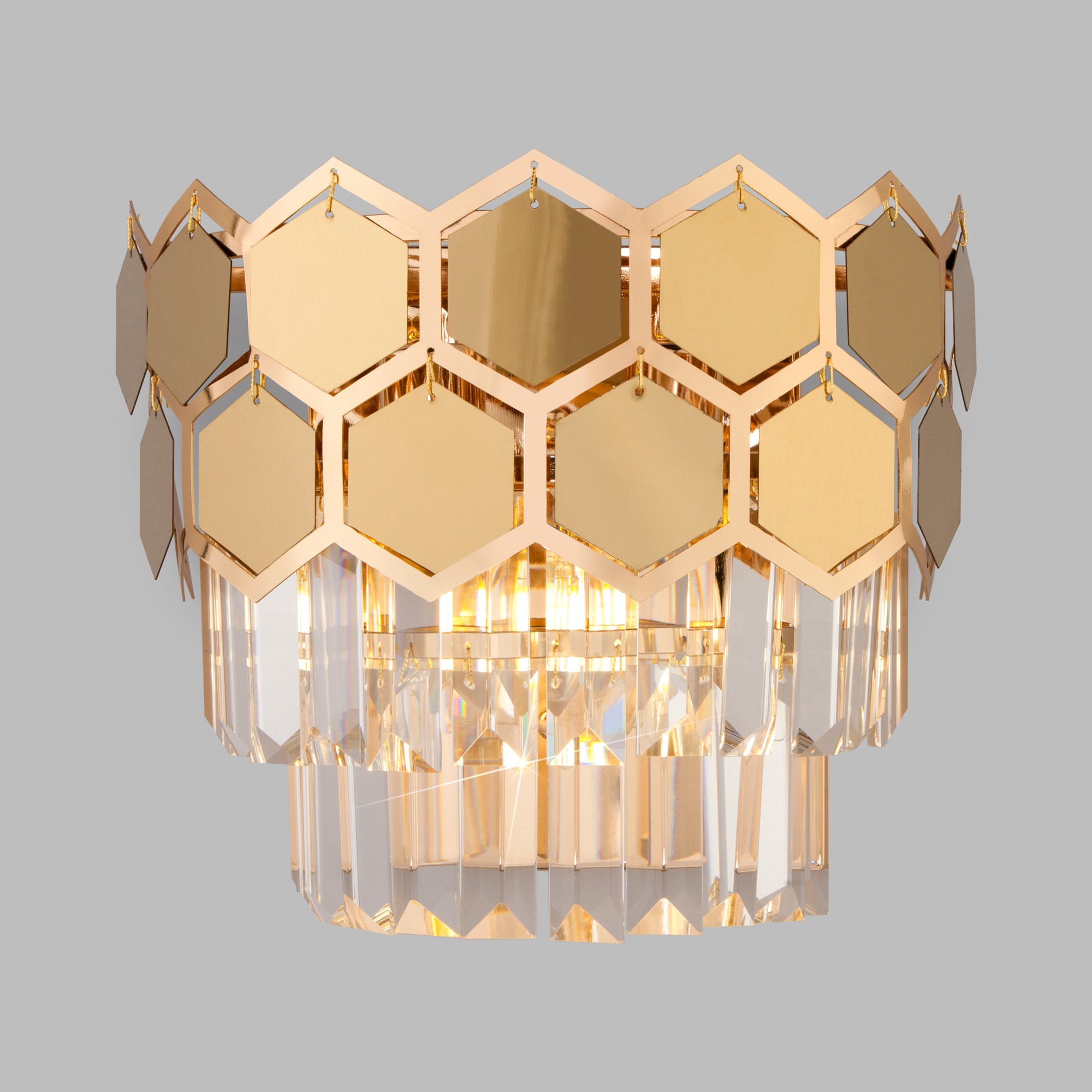 Настенное бра Eurosvet Ariana 10113/2 золото/прозрачный хрусталь Strotskis