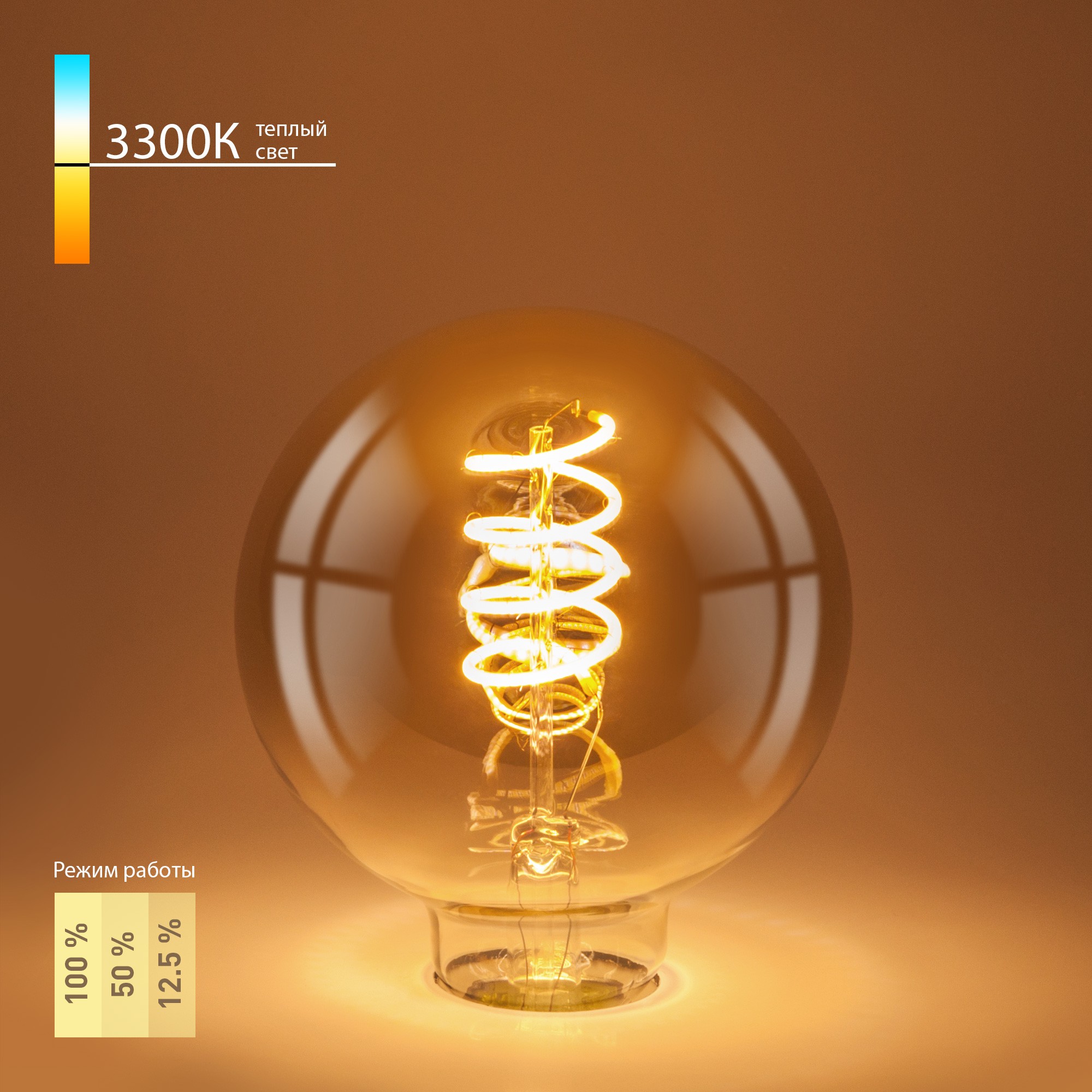 Ретро лампа Elektrostandard Dimmable BL161 5W 2700K E27 (G95 тонированный)