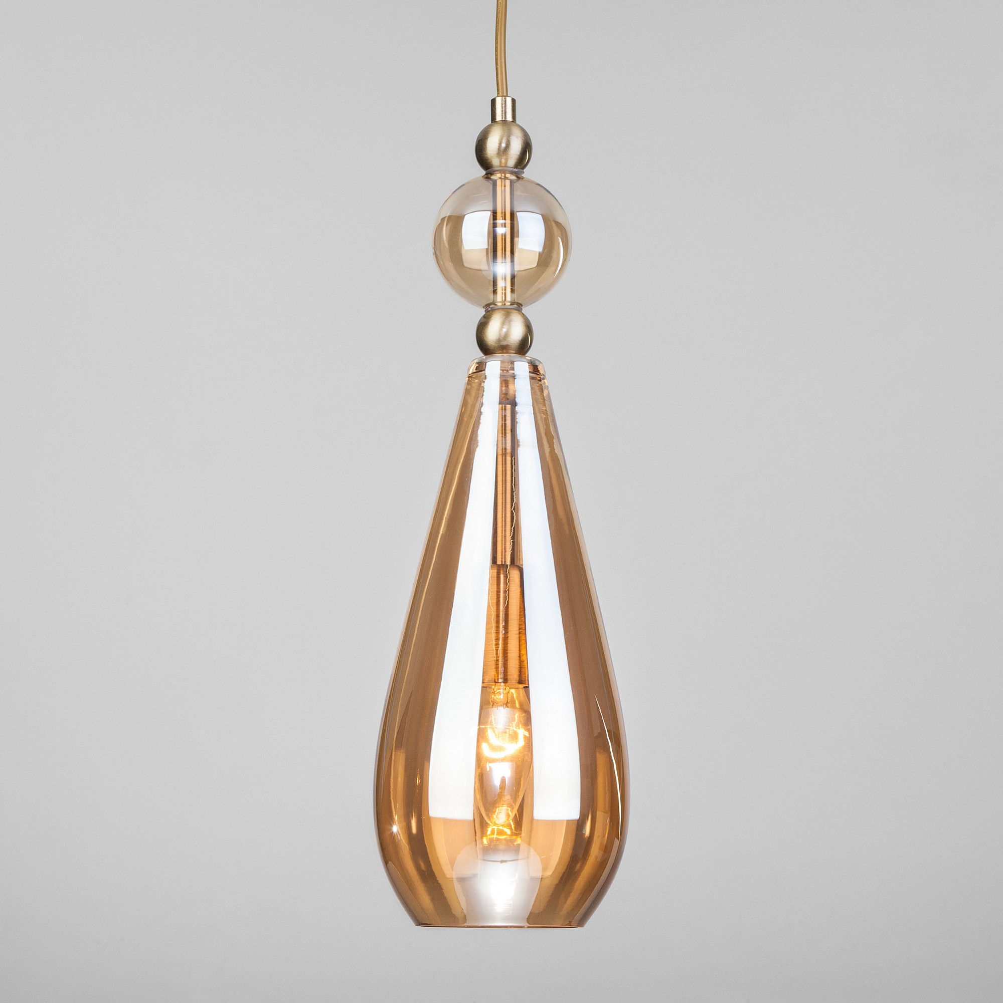 Светильник подвесной Eurosvet Ilario 50202/1 янтарный