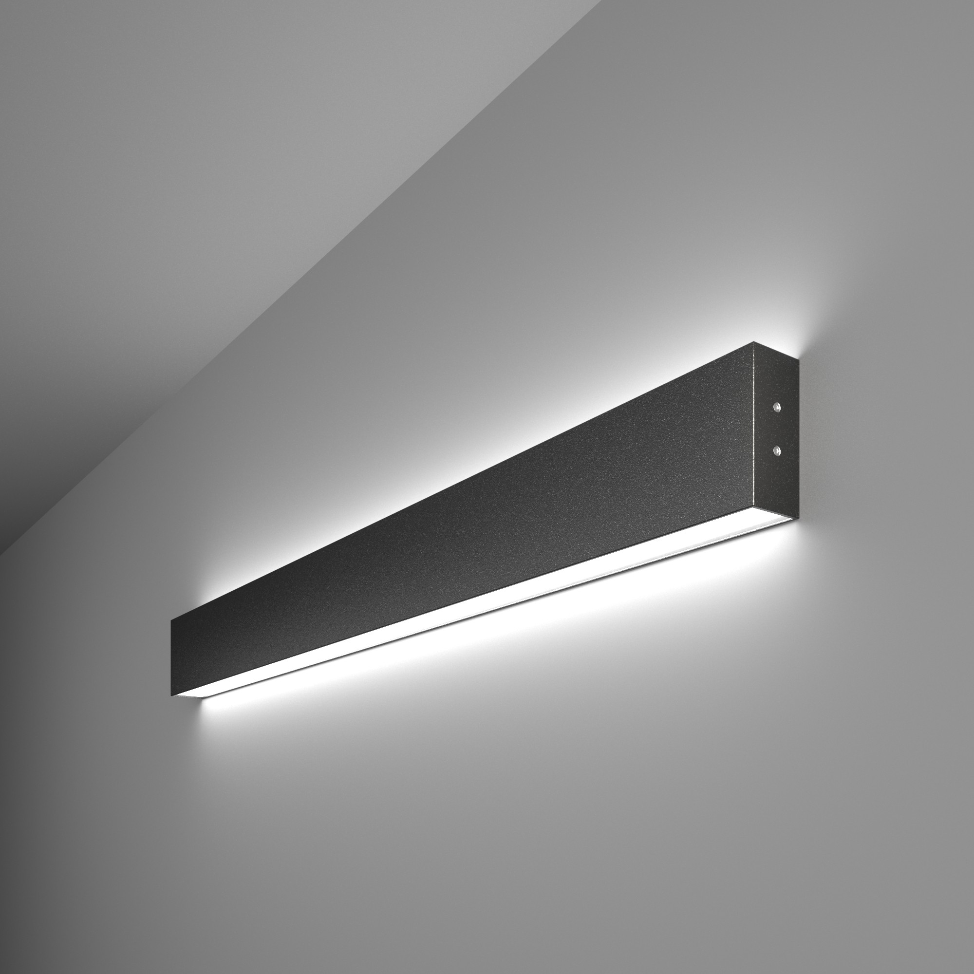 Настенный светильник Elektrostandard Grand Линейный светодиодный накладной двусторонний светильник 78см 30W 6500K черная шагрень (101-100-40-78