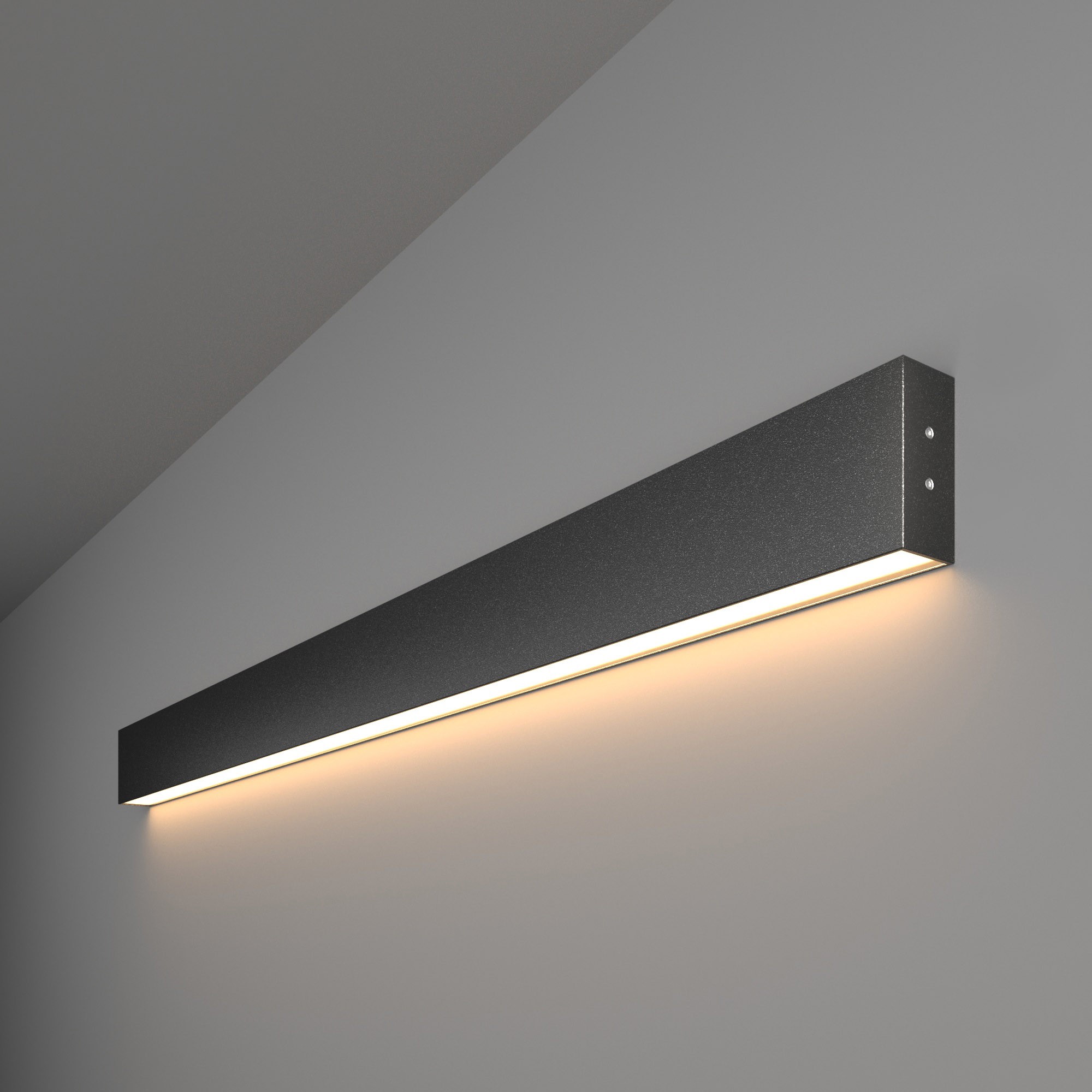 Настенный светильник Elektrostandard Grand Линейный светодиодный накладной односторонний светильник 103см 20W 3000K черная шагрень (101-100-30-