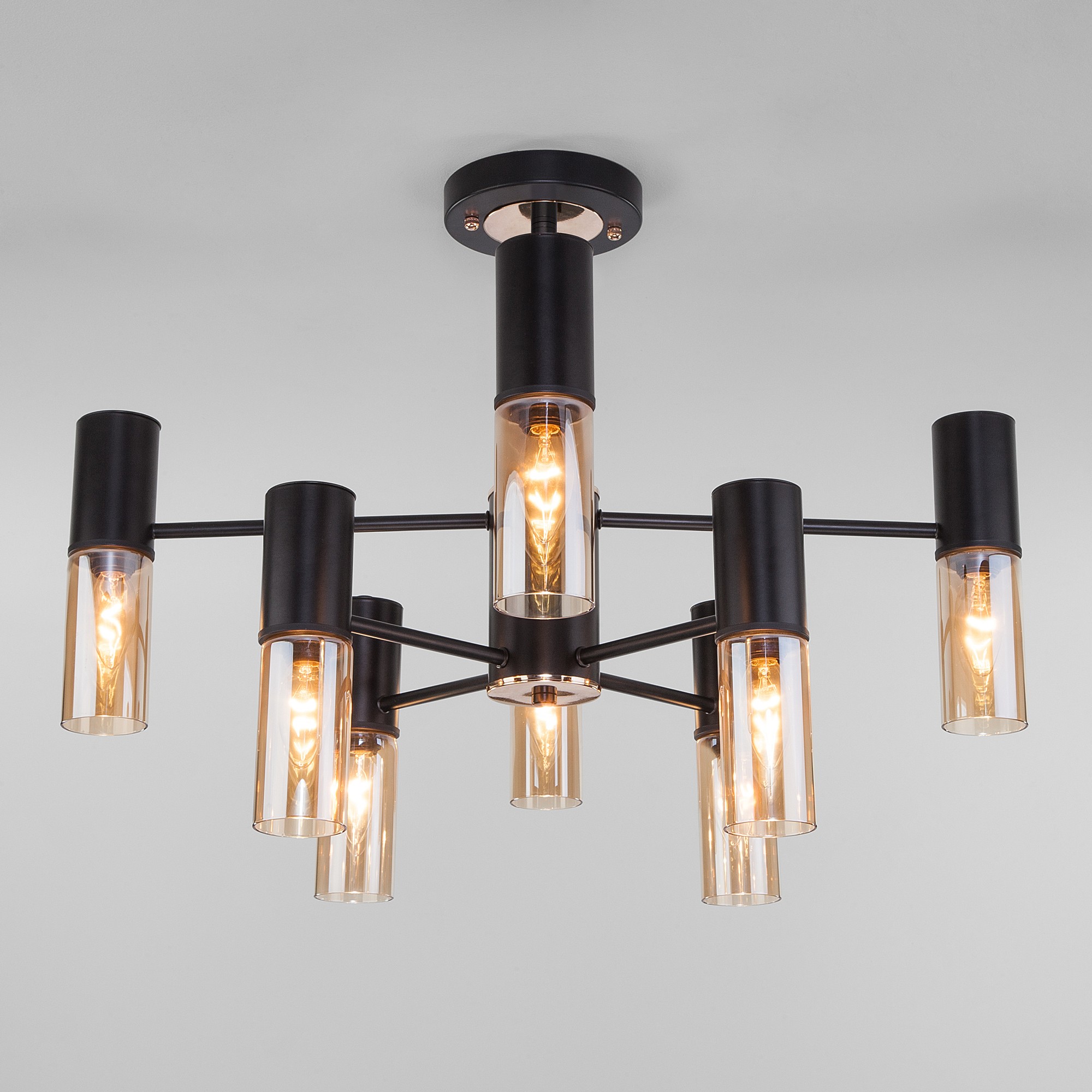 Потолочная люстра Eurosvet Tesoro 70125/8 черный Smart