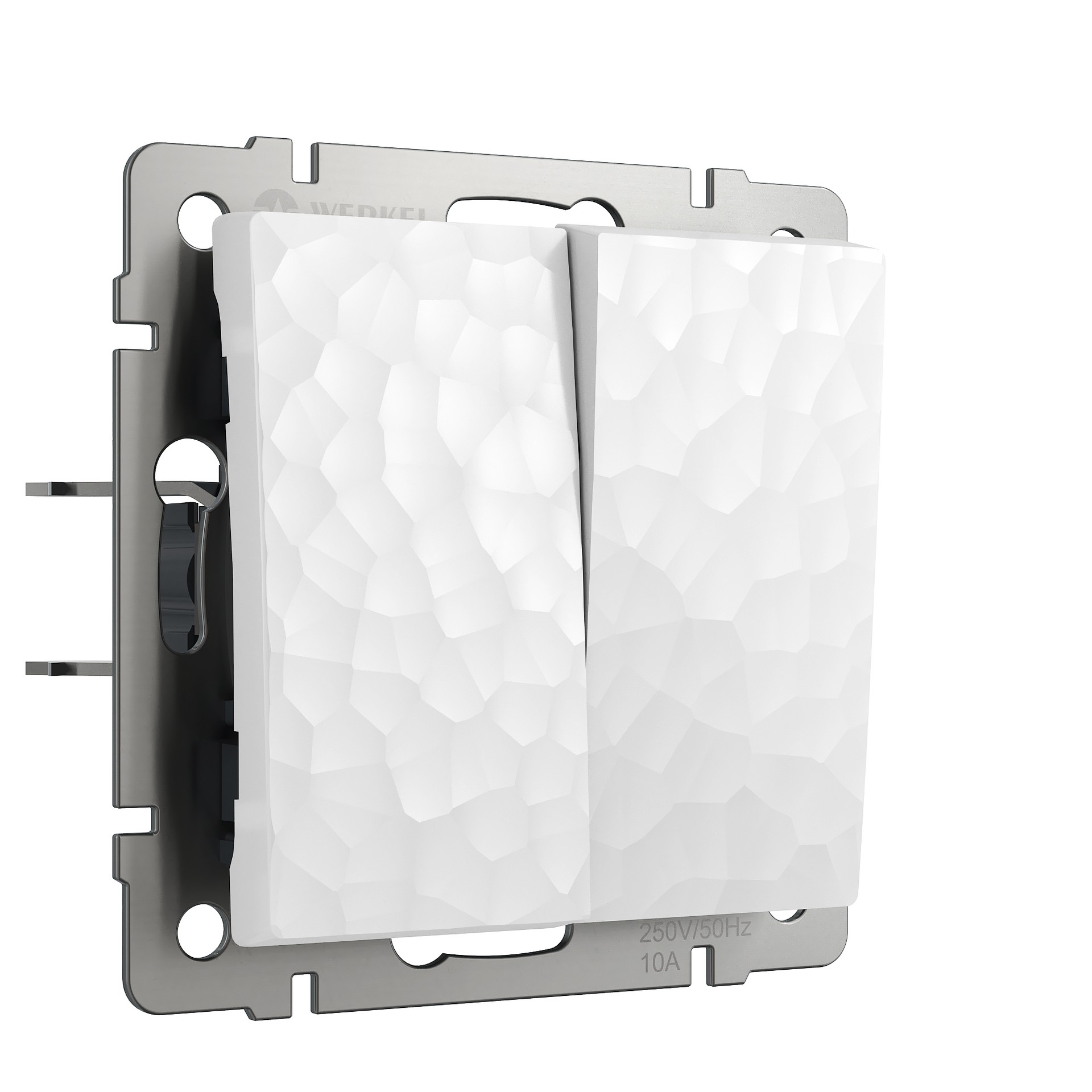 Выключатель Werkel Hammer W1220001/ Выключатель двухклавишный (белый)