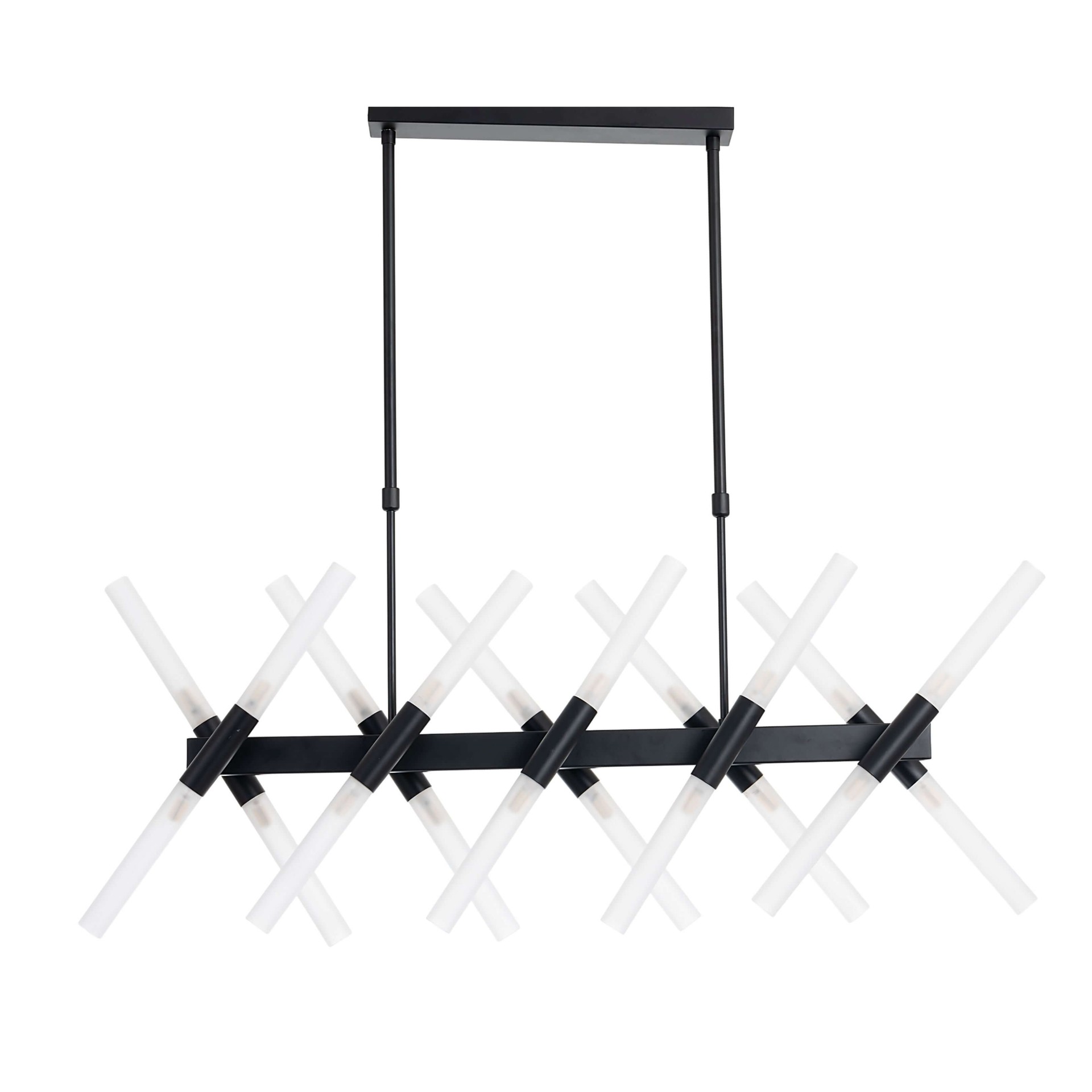 Люстра на штанге Lumina Deco Alford LDP 6036-20 BK